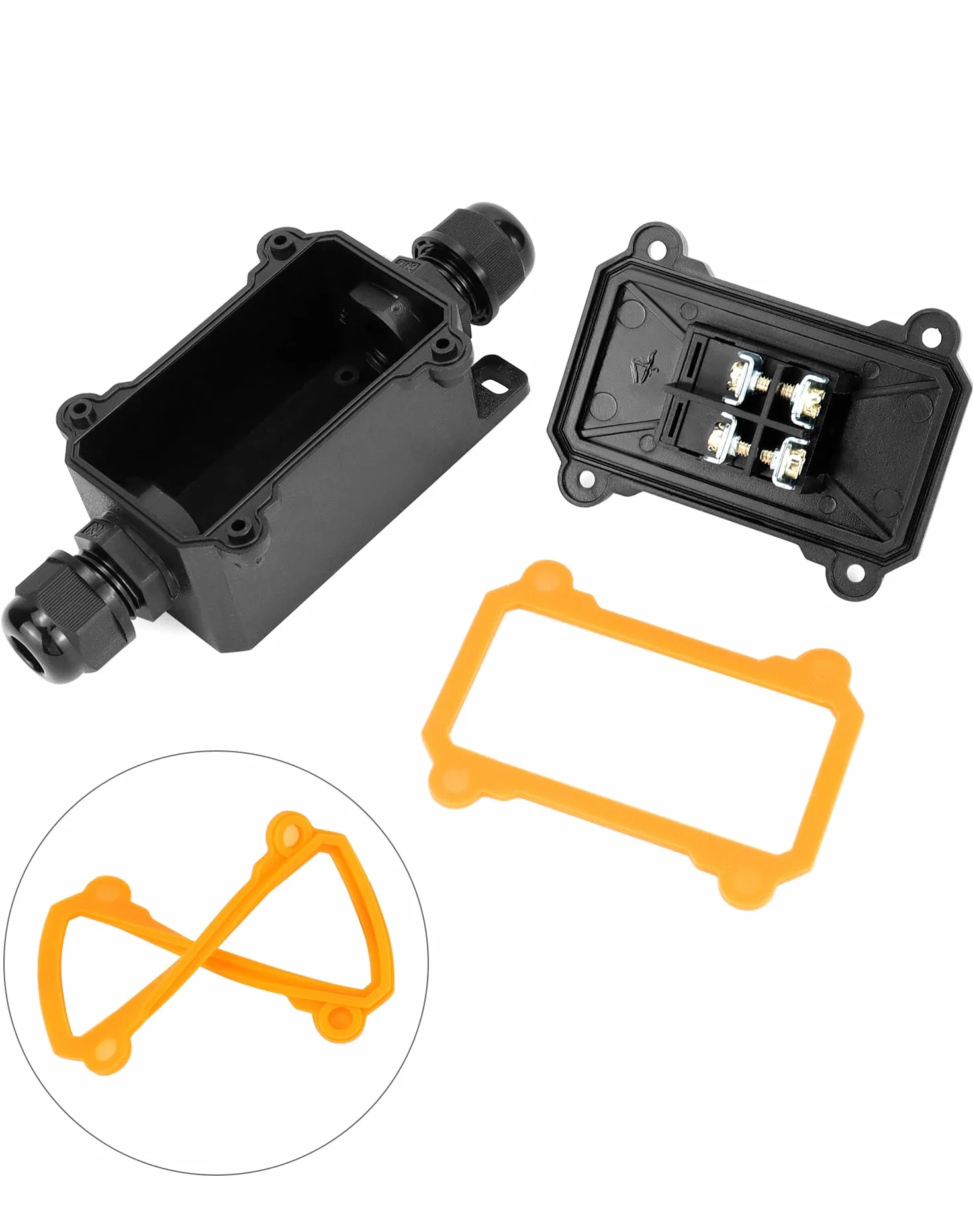 QWORK IP65 wodoodporny przełącznik DPST kołyskowy 220V 30A wł./wył