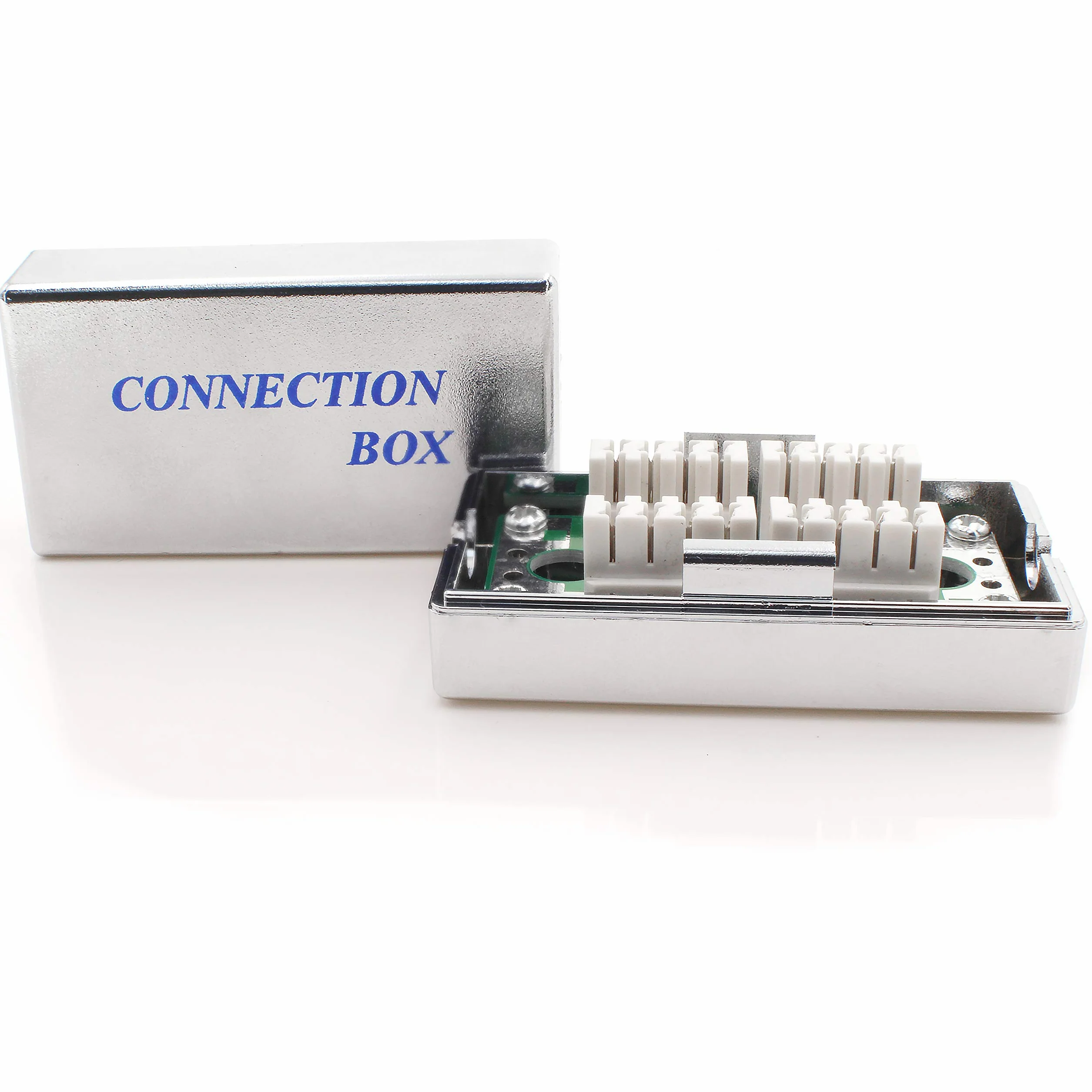 1aTTack.de panel krosowy CAT5 CAT6 CAT7 sieć RJ45 gniazdo Keystone metalowa obudowa CAT.5 - (1 sztuka) LSA skrzynka przyłączeniowa