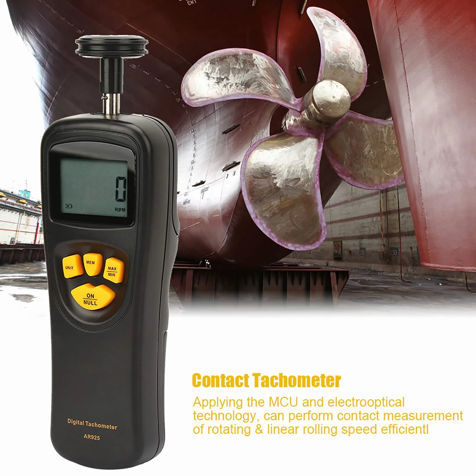Tachometr Smart SENSOR Digital 0,5~19999 obr./min LCD z podświetleniem