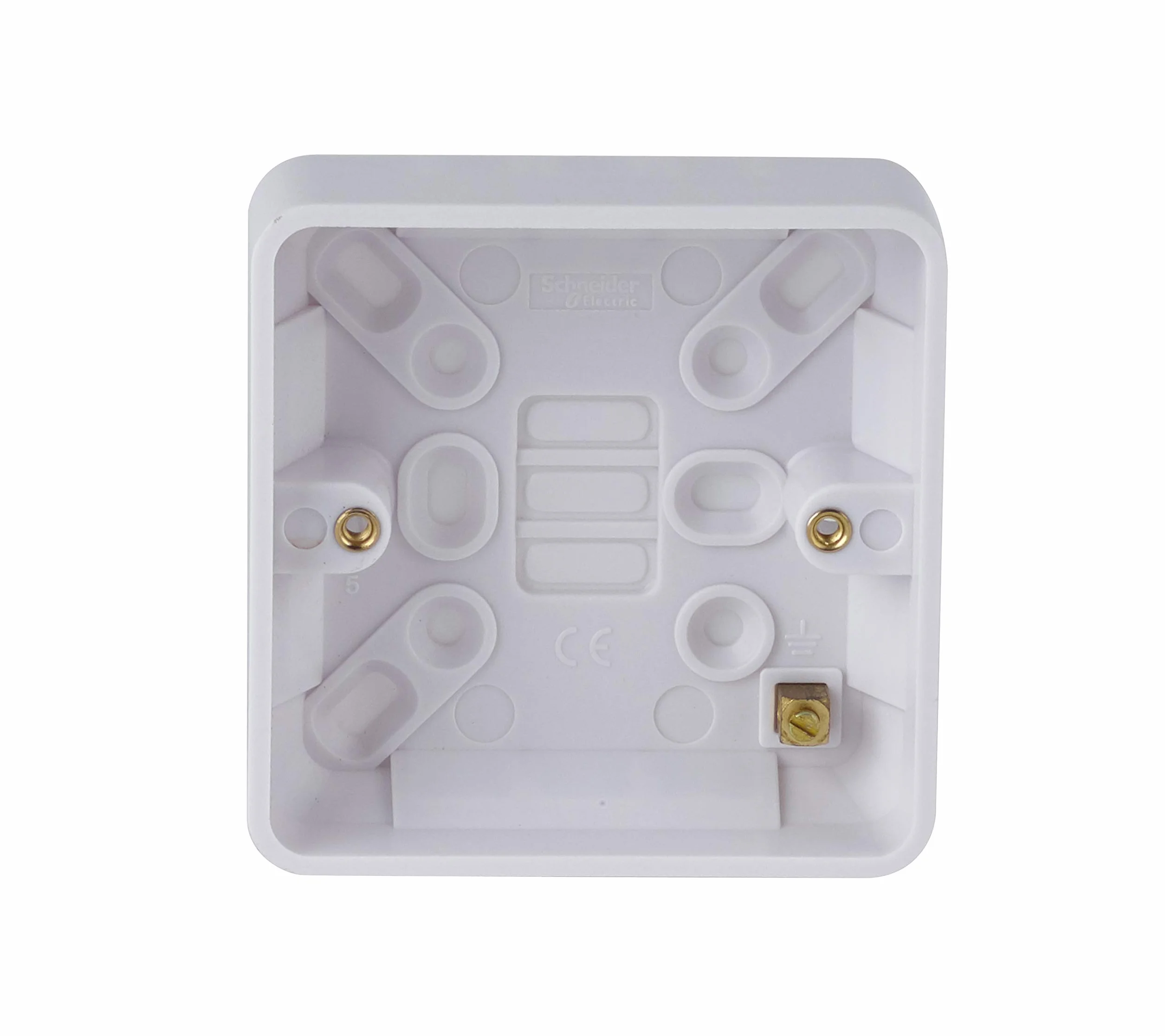Schneider Electric GGBL9125 Lisse biała formowana powierzchnia skrzynka na patyku 1 gang 25 mm - opakowanie 10 szt.