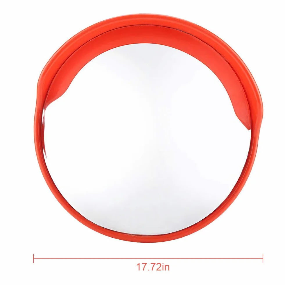 Lustro wypukłe 45 cm okrągłe lusterko drogowe szerokokątne z uchwytami montażowymi