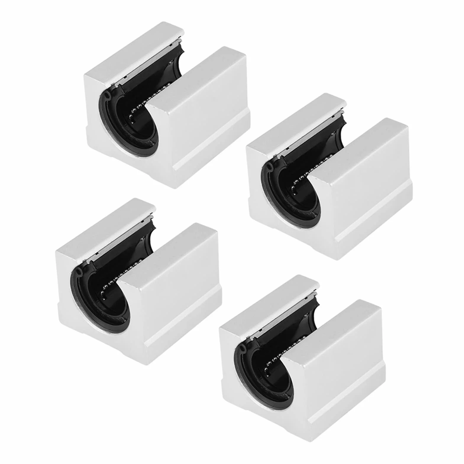 SBR20UU Blok Łożyska Liniowego 20mm Stop Aluminium Otwarte Łożysko Kulkowe Części Routera CNC 4 Sztuki