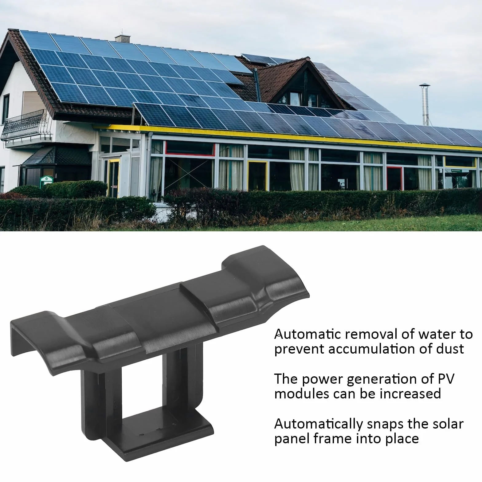 Panel Słoneczny Klips Spustowy 35mm ABS PV Klipsy Drenażowe Kształt Litery T Prowadnica Wodna Klamra Zacisk