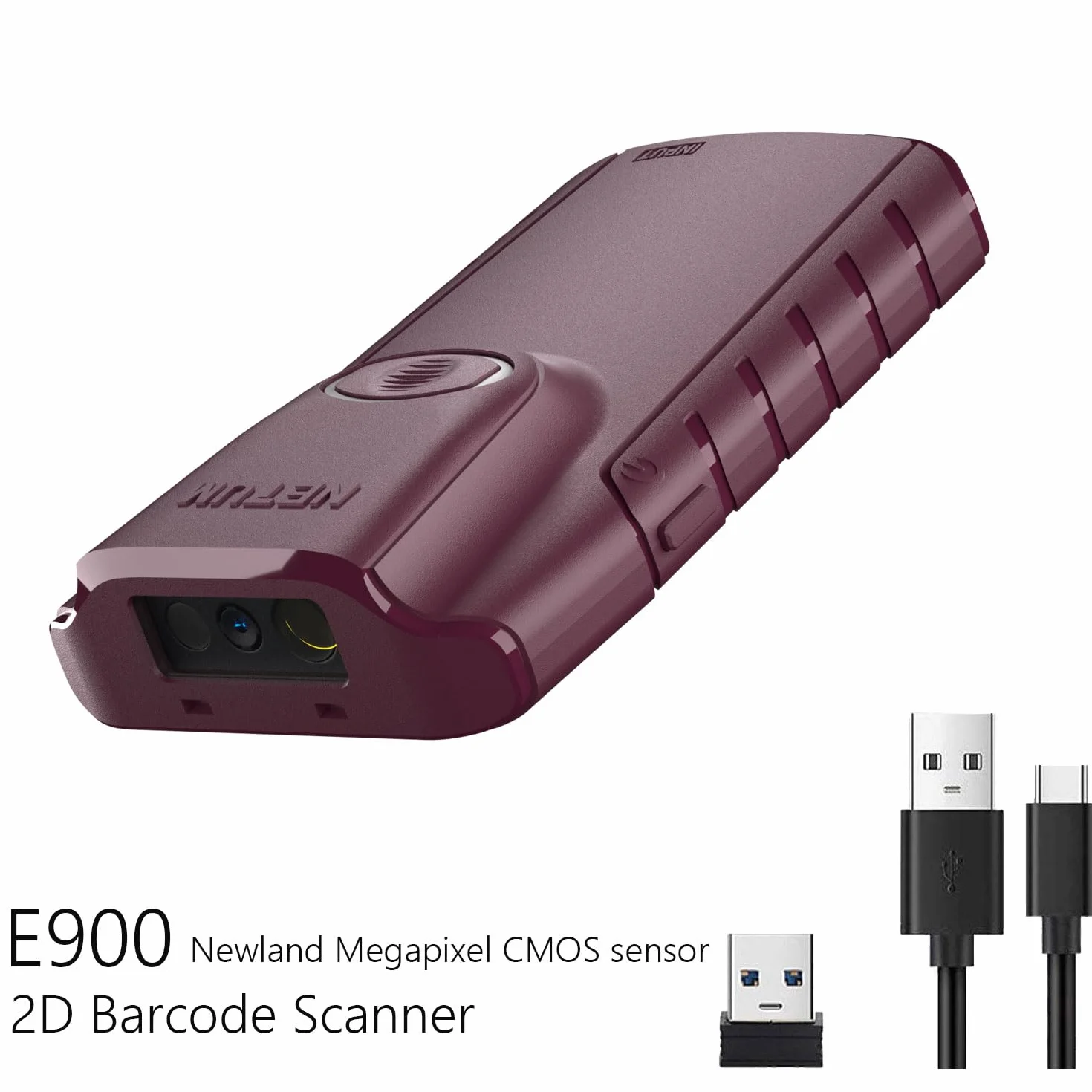 NETUM Bluetooth QR skaner kodów kreskowych 3 w 1, mały, przenośny czytnik kodów kreskowych 2D, automatyczny, bezprzewodowy, skanowanie pistoletu, klips do tyłu, praca z tabletem, iOS, Android,