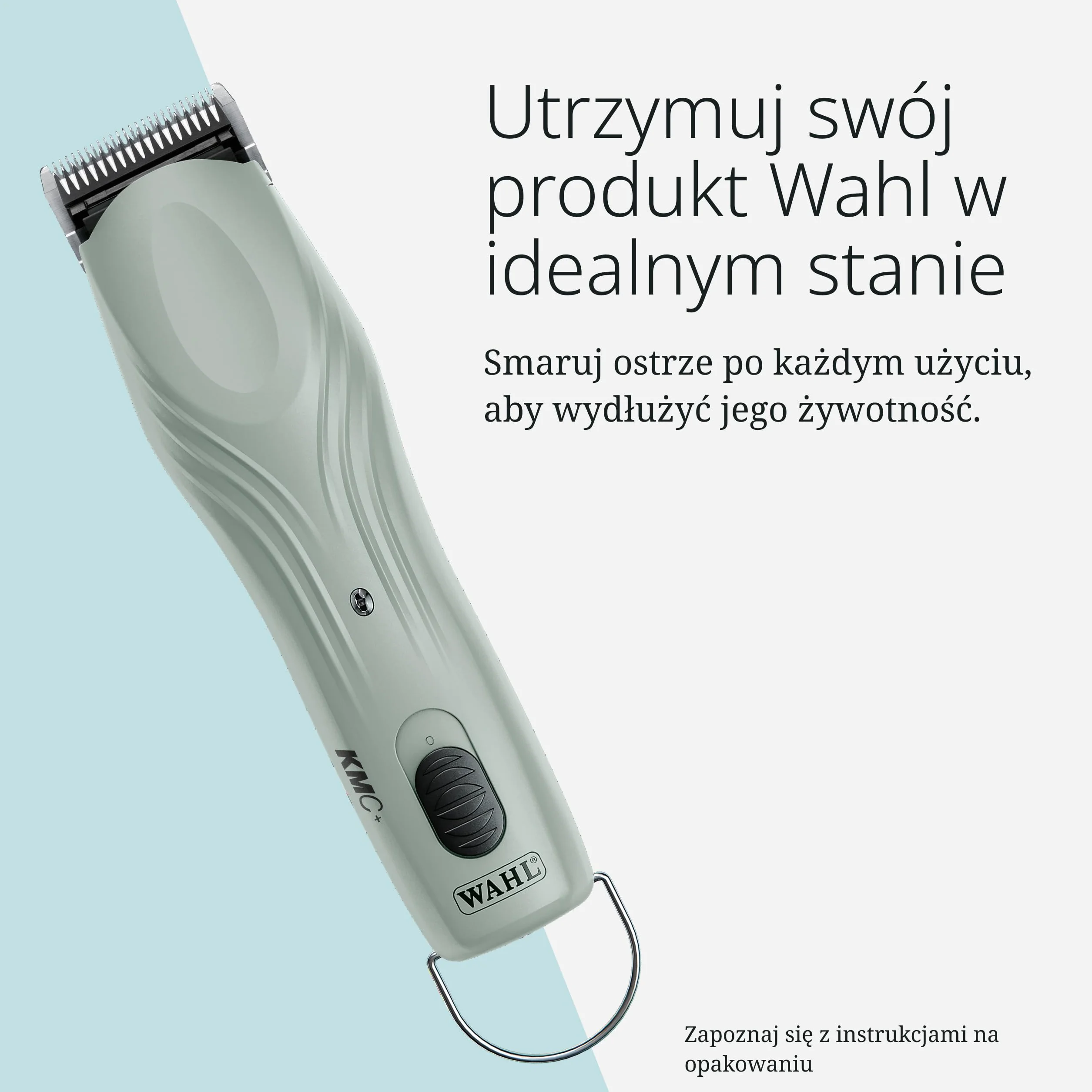 Wahl KMC+ Maszynka do Strzyżenia Zwierząt - Silnik Bezszczotkowy, Teksturowana Obudowa, Dwa Tryby Prędkości, Przewodowa/Bezprzewodowa - 120 min Pracy