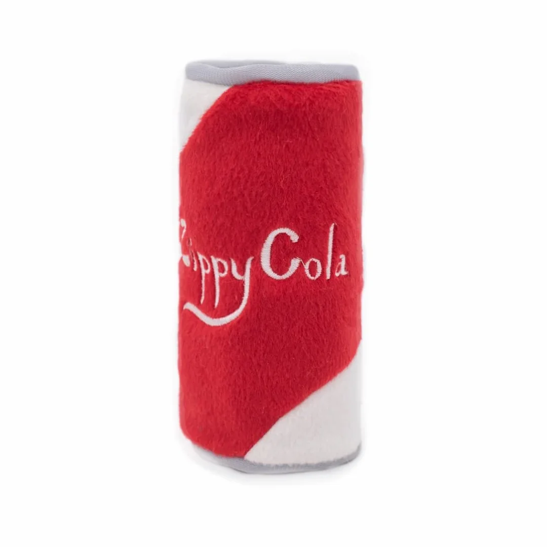ZippyPaws - Piszcząca puszka, farsz piszczący pluszowy napój zabawka dla psa - Zippy Cola
