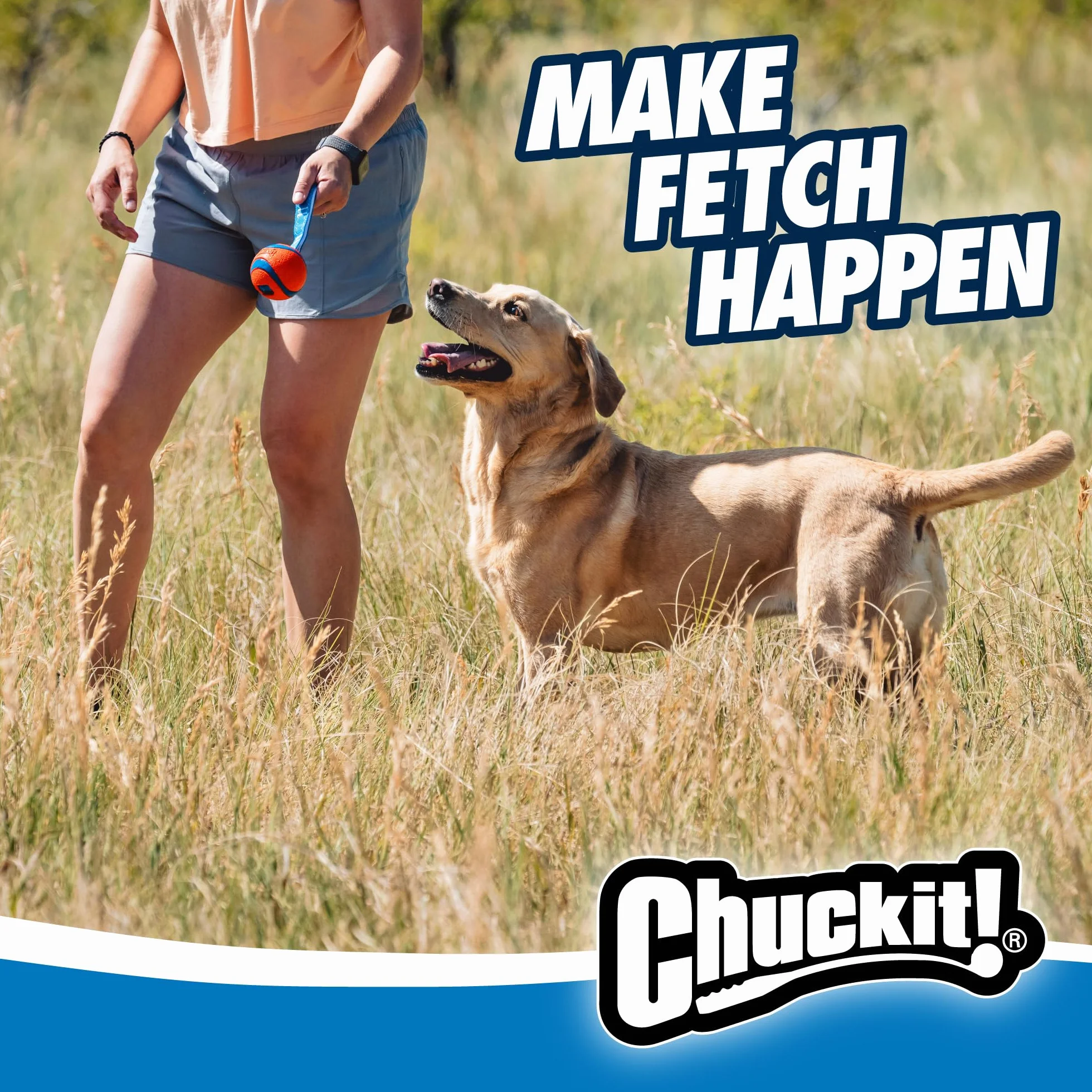 Chuckit! Ultra holownik zabawka dla psa z gumową kulką przeciąganie liny interaktywna zabawka dla psów, średnia