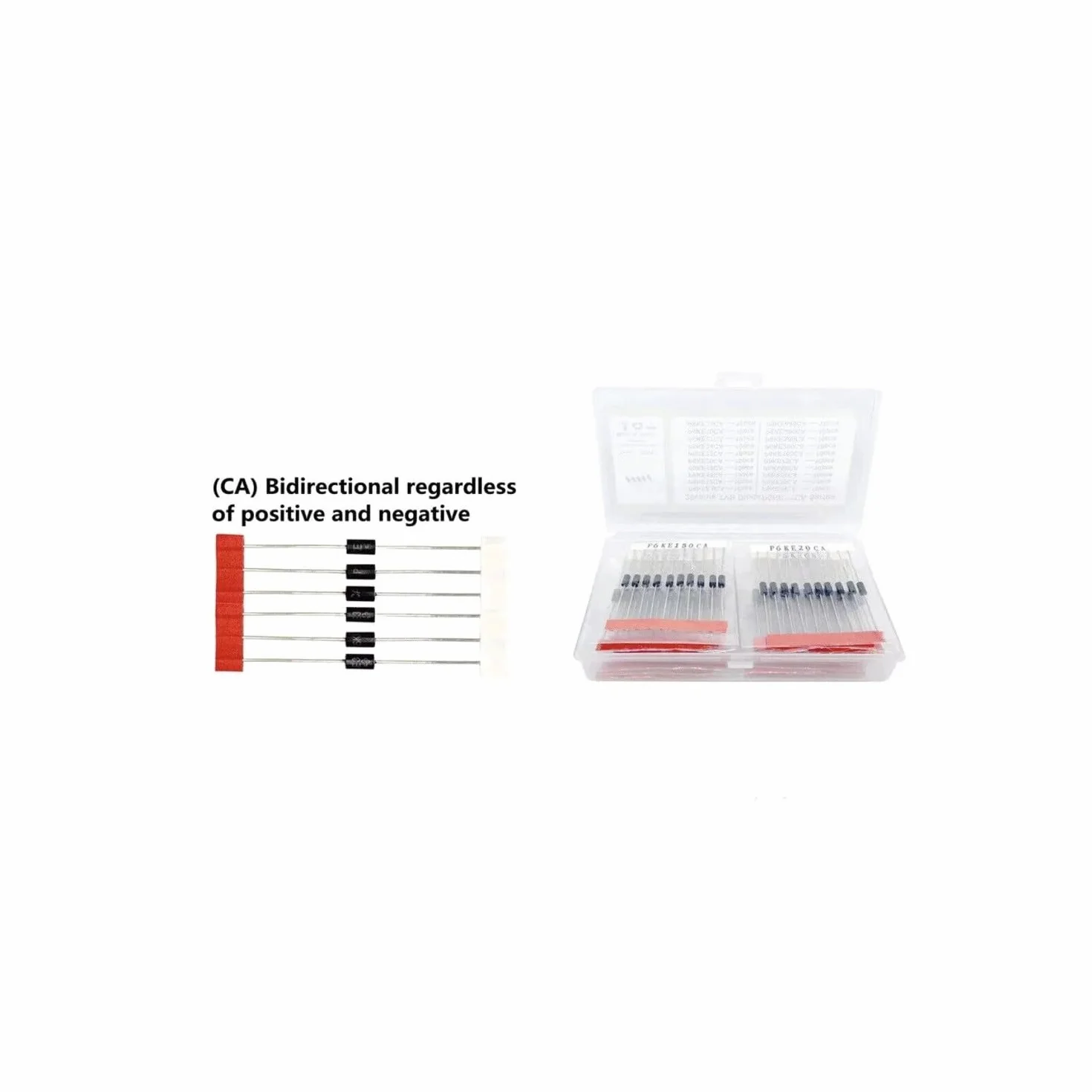 ProRock TVS Diode Kit 200PCS P6KE Bidirectional Transient Voltage