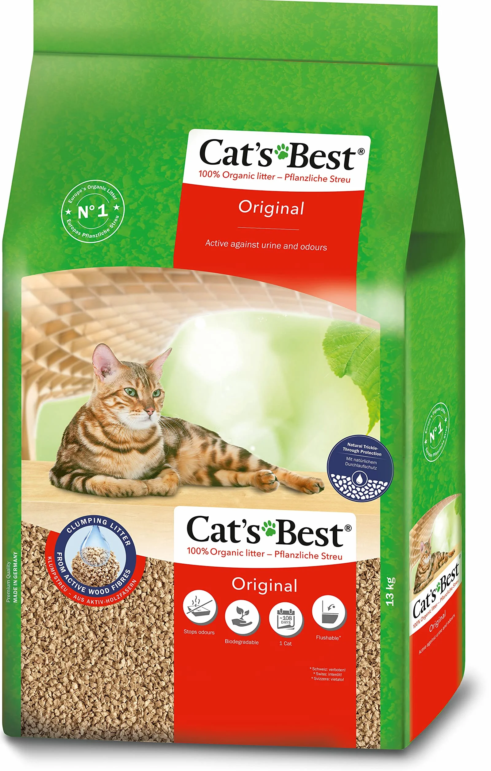 Ajm Pet - Cats Best Original Clumping Litter - 13 kg