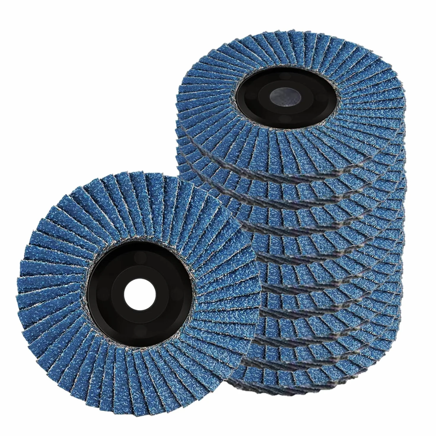 Alrens 12 sztuk krążków wachlarzowych, krążków lamelowych, krążków szlifierskich, krążków szlifierskich, 75 mm x 10 mm, ziarnistość 40/60/80/120, zestaw do mieszania, talerze szlifierskie, tarcze