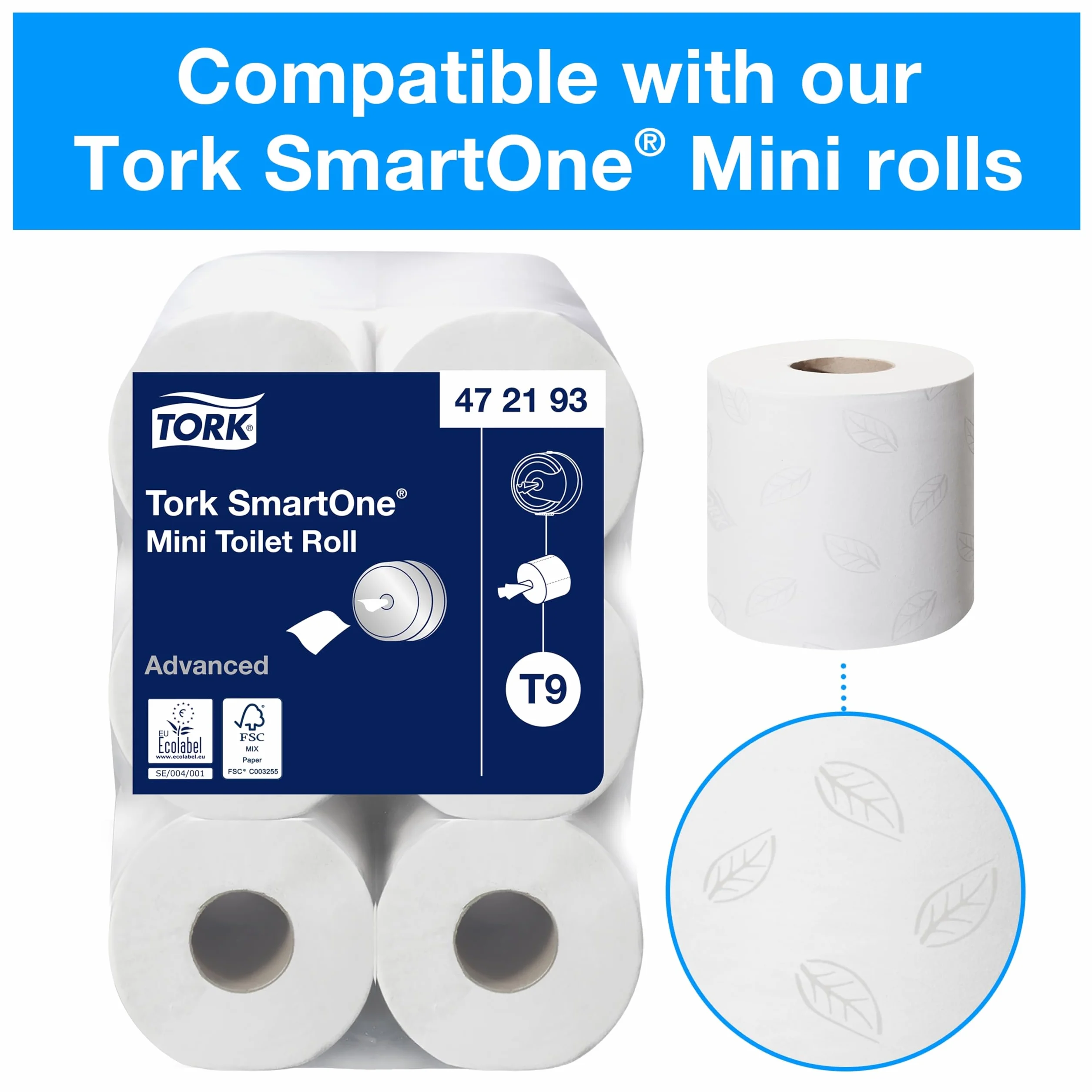 Tork Smartone mini dozownik papieru toaletowego biały