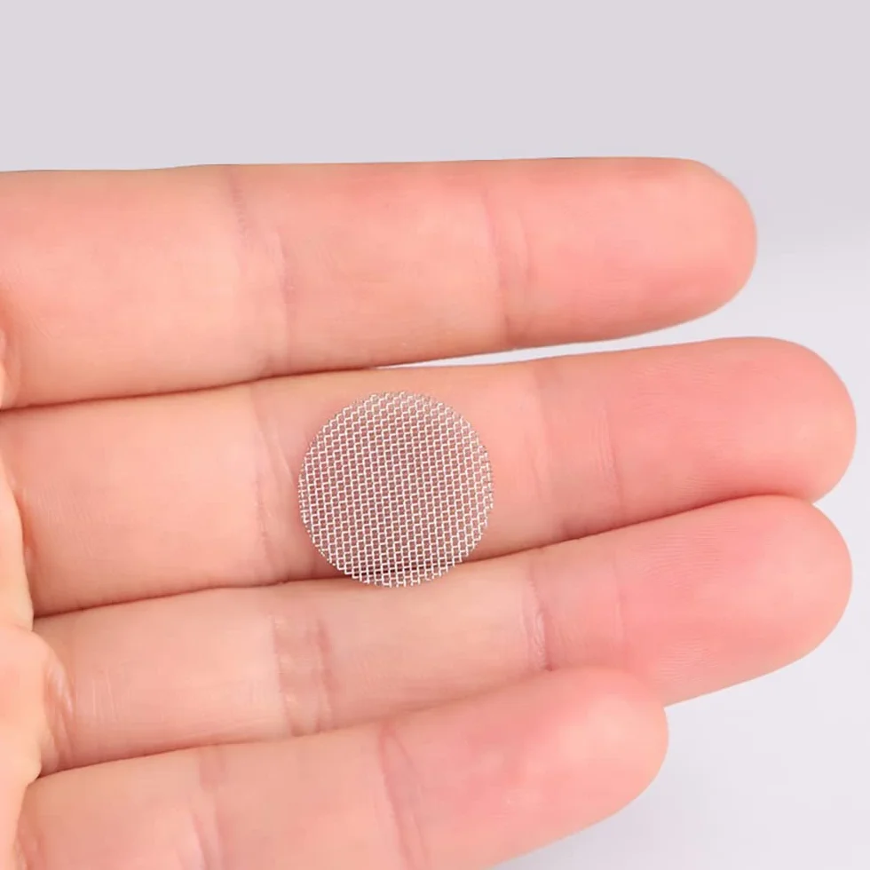 150 szt. filtr do rur ze stali nierdzewnej, metalowy filtr do fajki do palenia, ekran z drobnymi siatkami, ekrany, filtry (2 cm)