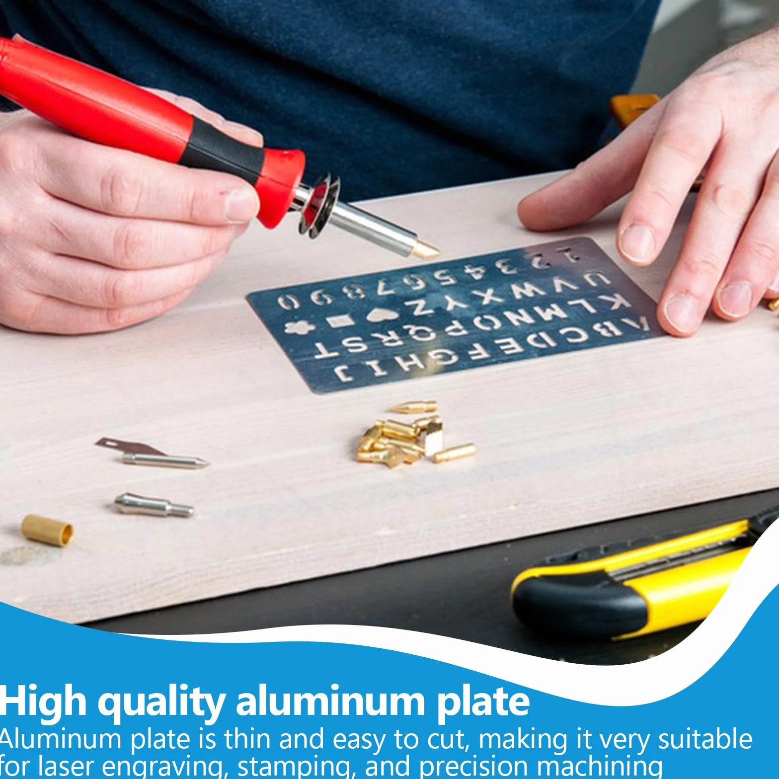 Blacha aluminiowa 0,5 mm 30x20 cm płyta z folią ochronną 8 sztuk