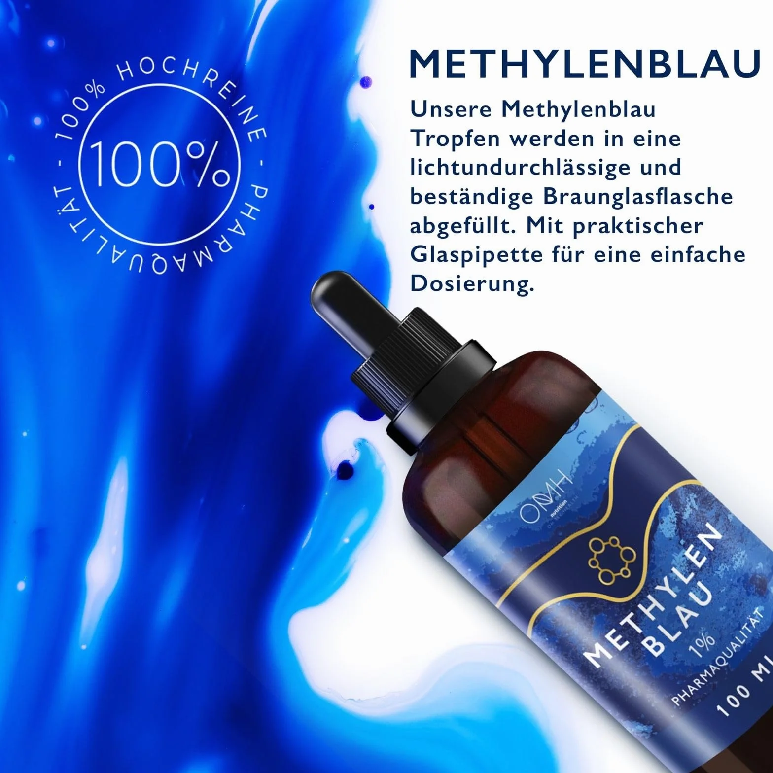 Błękit metylenowy 1% roztwór 100ml krople