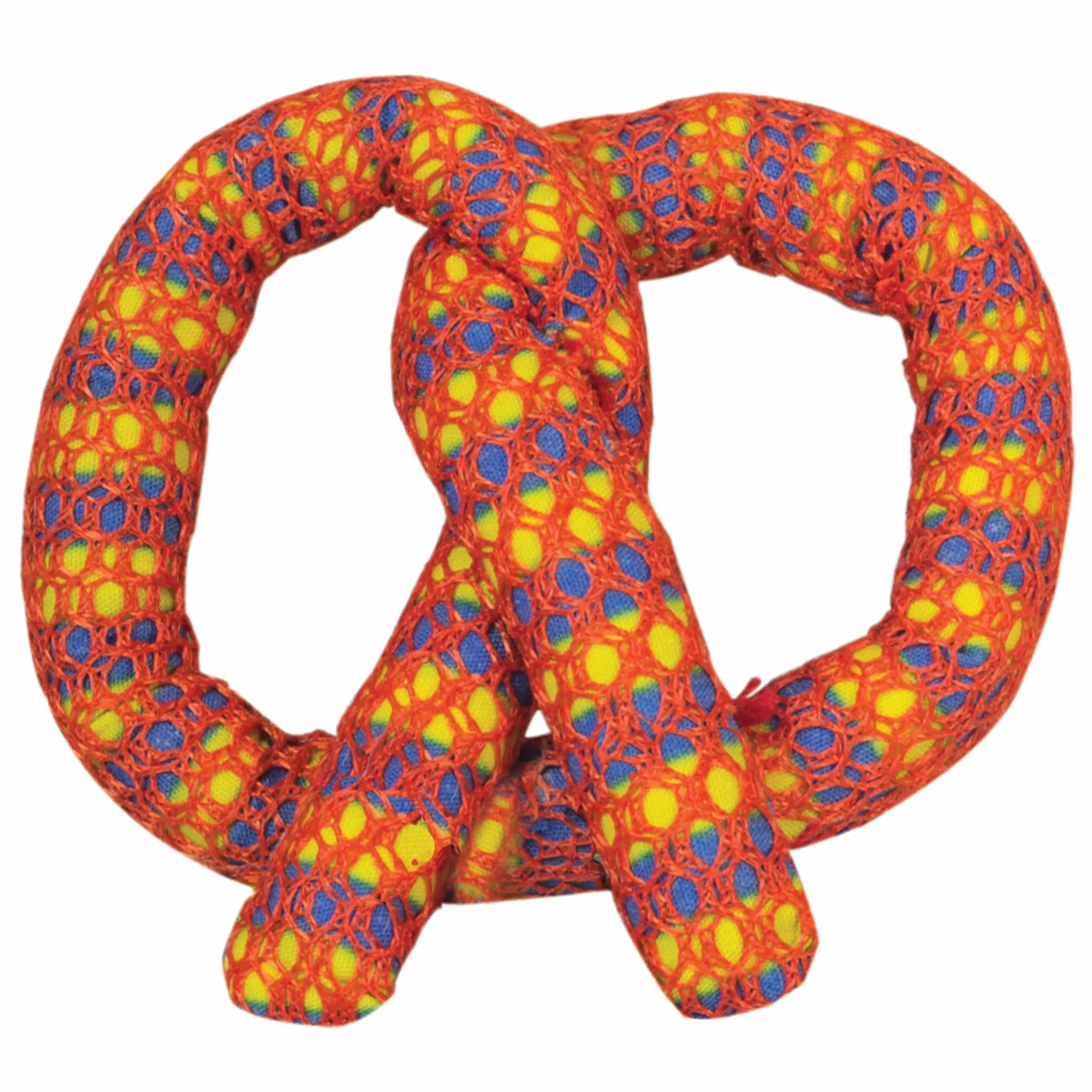 Petstages Catnip Plaque Away Pretzel - Zabawka dentystyczna dla kotów w kształcie precla - oczyszcza zęby z nalotu nazębnego - kolor pomarańczowy