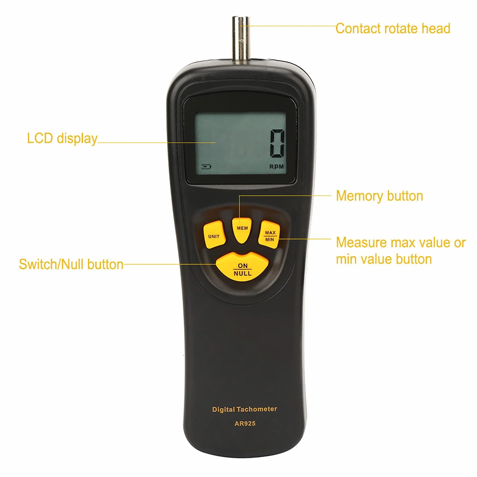 Tachometr Smart SENSOR Digital 0,5~19999 obr./min LCD z podświetleniem