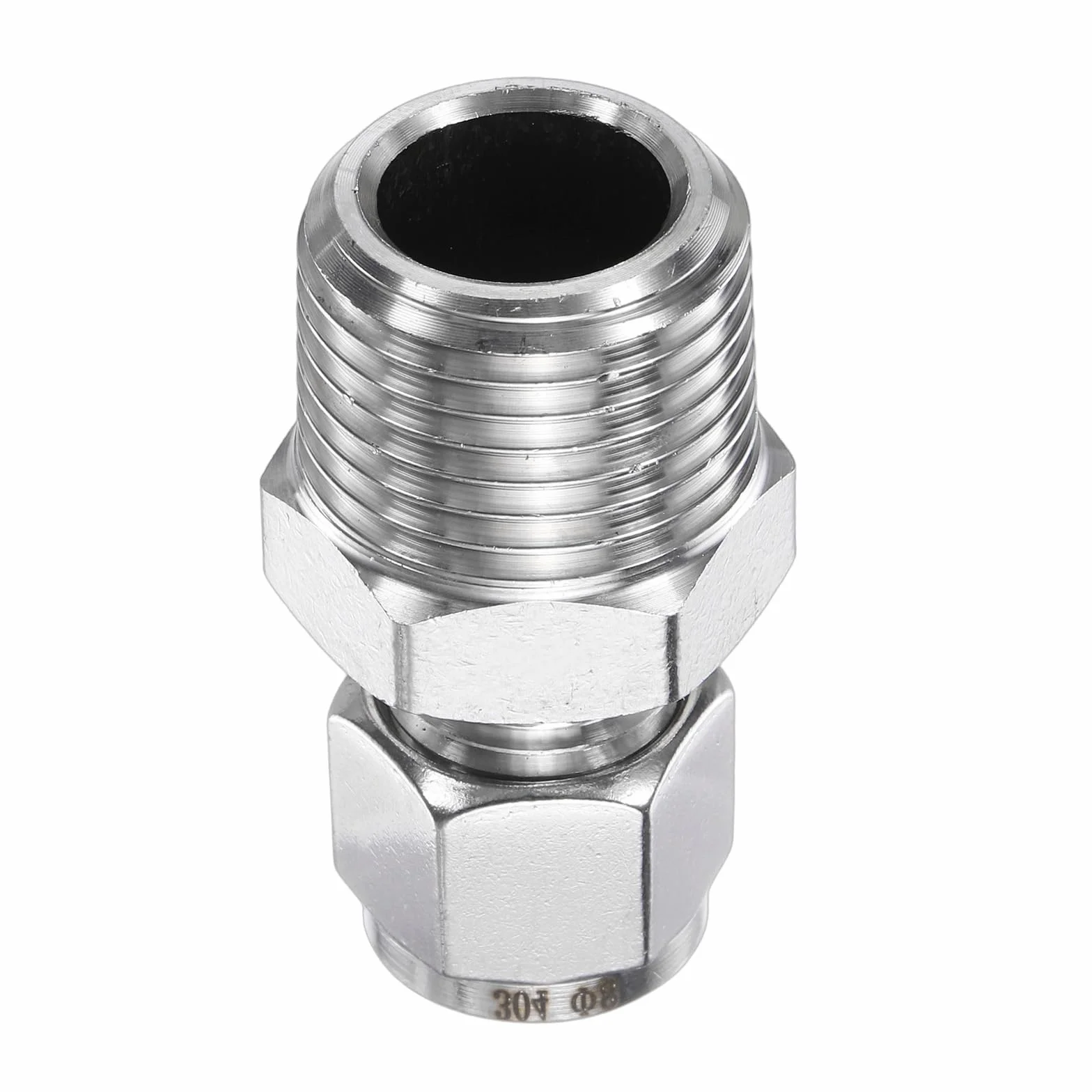 Rura kompresyjna ze stali nierdzewnej 8 mm OD 1/2" NPT gwint męski adapter złączka zaciskowa
