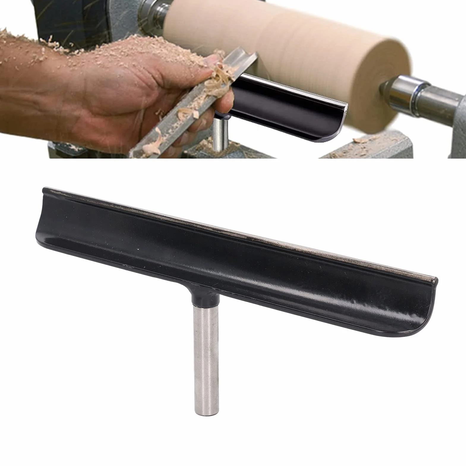 DEWIN 30 cm podpórka na narzędzia tokarskie do obróbki drewna, stal nierdzewna, 16 mm