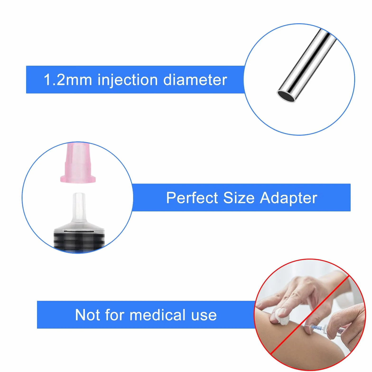 6 sztuk strzykawek 10 ml, strzykawki z igłą z tępą igłą i pokrywką, precyzyjne dozowanie/wyjmowanie płynu, jednorazowe strzykawki do hobby, do karmienia zwierząt, do ogrodu, kleju i napełniania płynem