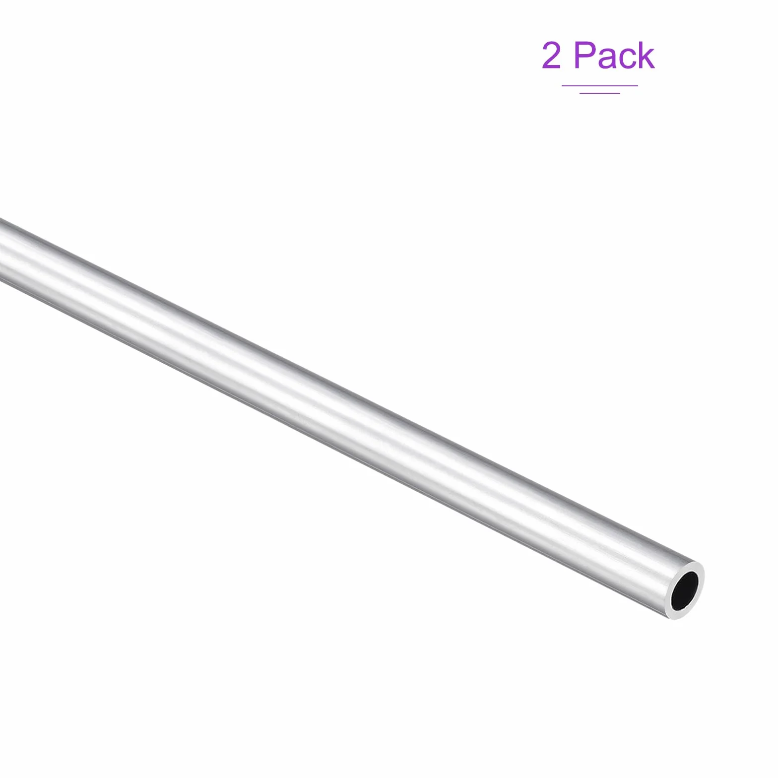 DMiotech 2-pak (7 mm śr. x 5 mm ID) 6063 aluminiowa okrągła rura o długości 300 mm przemysłowe metalowe rury do maszyn rama budowa projektów DIY