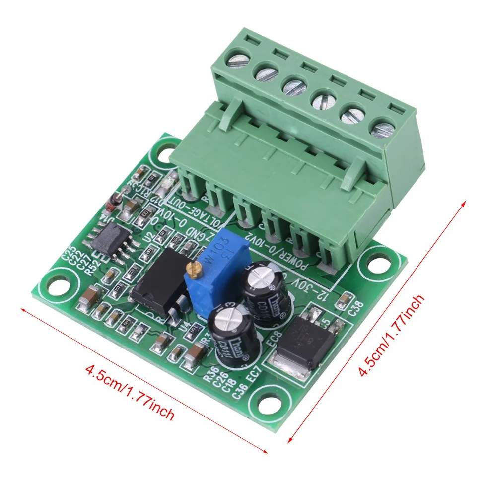 0-10KHz do 0-10V moduł konwertera częstotliwości na napięcie F/V płytka cyfrowo-analogowa do przełączania PLC i przetwornicy częstotliwości