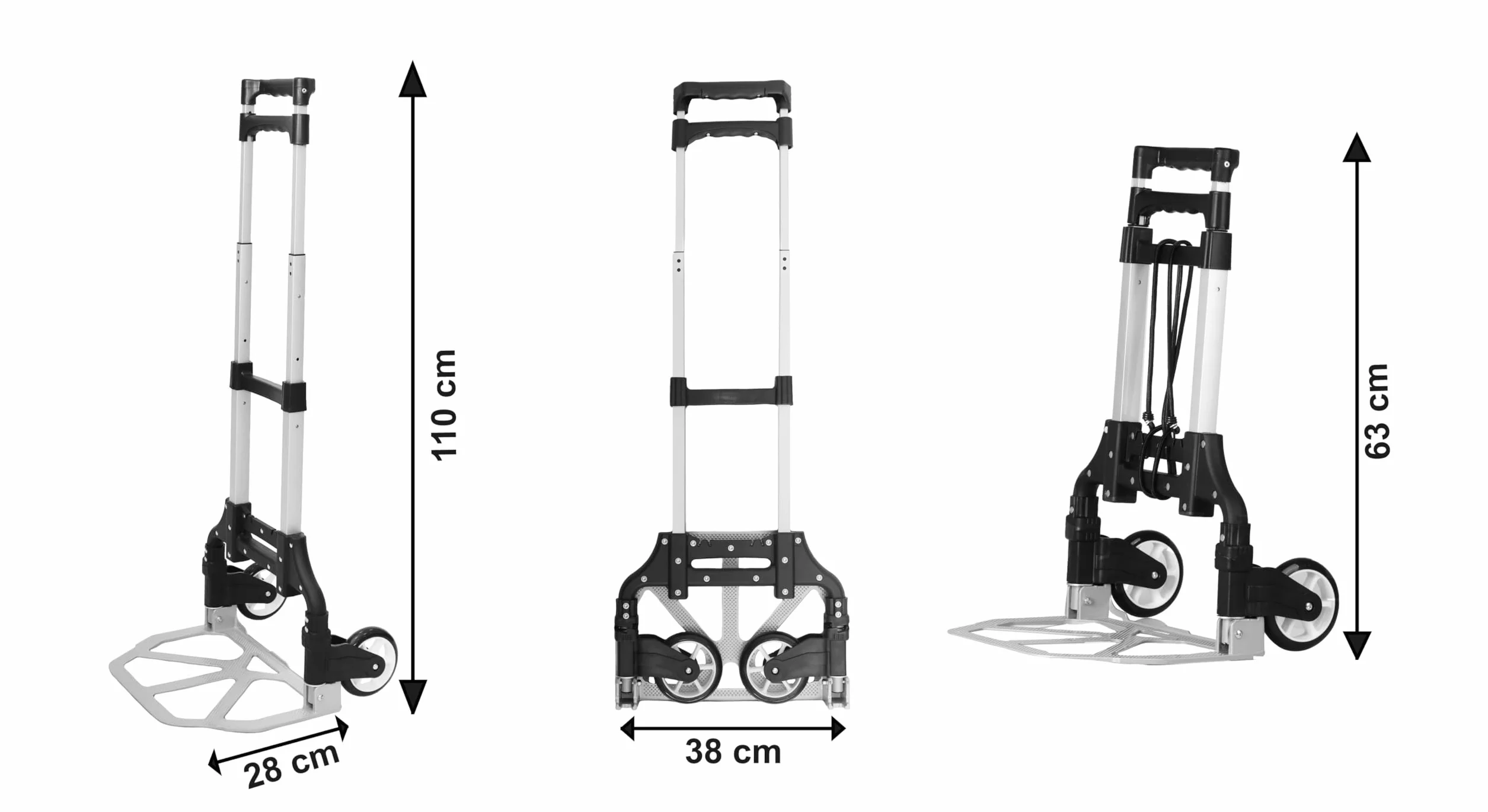 Dwukołowy wózek magazynowy transportowy składany ręczny młynarka 74kg