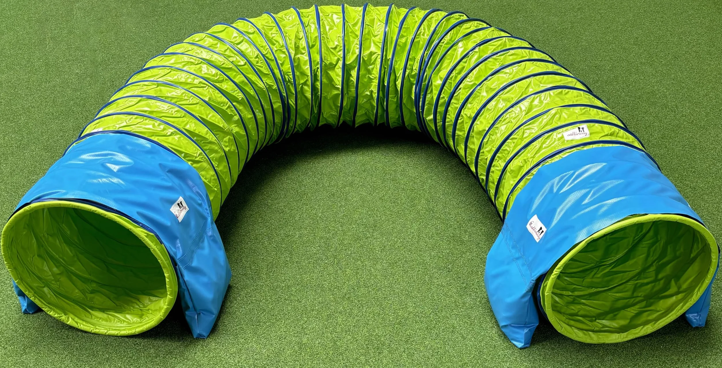 Callieway® Dog Agility tunel profesjonalny / psy tunel 5 m długości / 60 cm Ø Agility urządzenie (5 m, limonkowa zieleń)