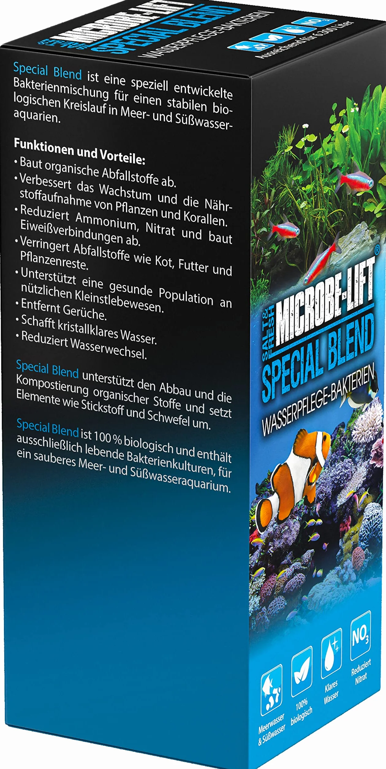 Microbe-Lift 9001-L Wysoce Aktywne Bakterie do Akwarium Wspomagają Redukcję Zanieczyszczeń Wody Słodkiej i Morskiej, 473 ml
