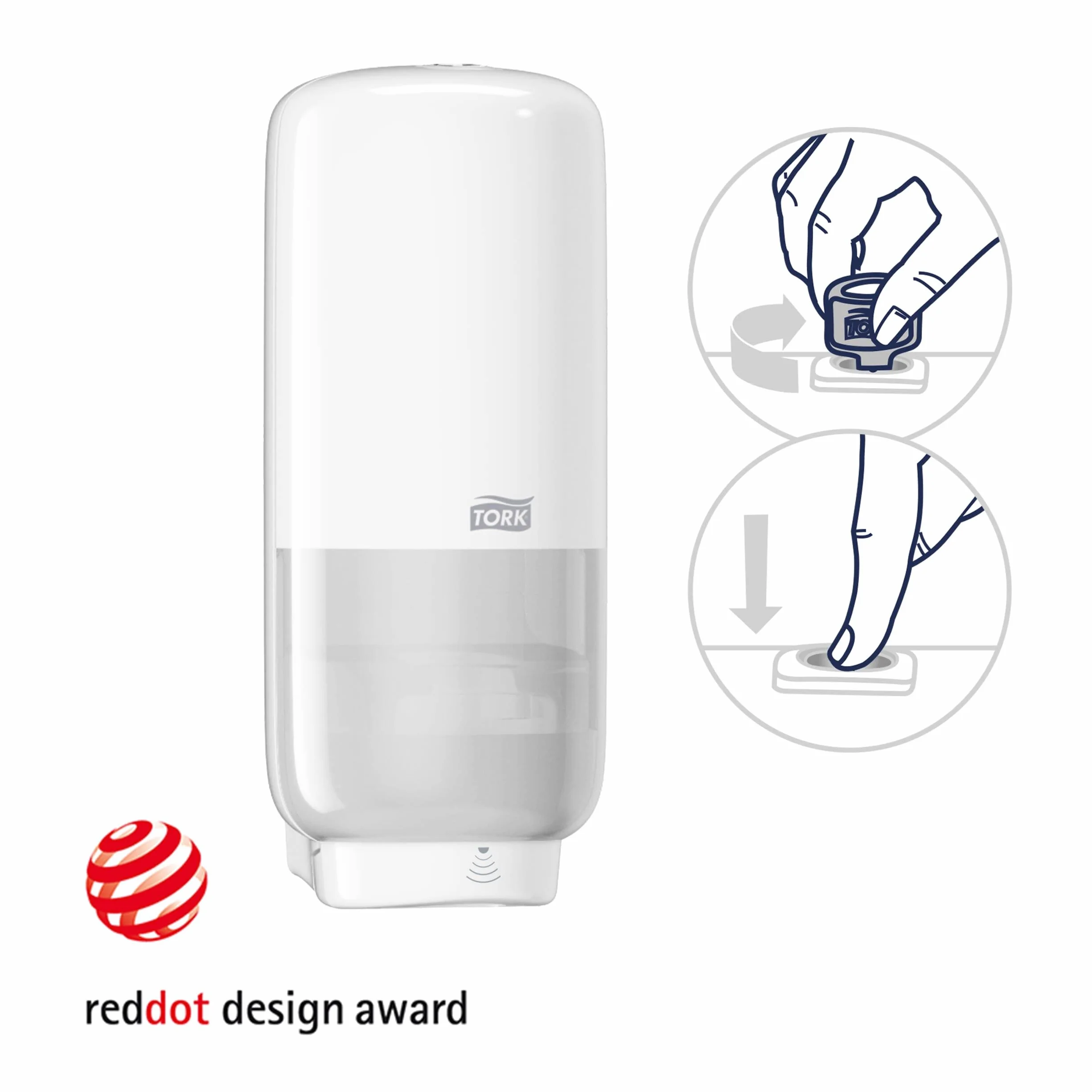 Tork Sensor dozownik mydła do mydła piankowego i do dezynfekcji rąk, Elevation - 561600 - S4 system dozownika do bezdotykowego wyjmowania mydła, biały