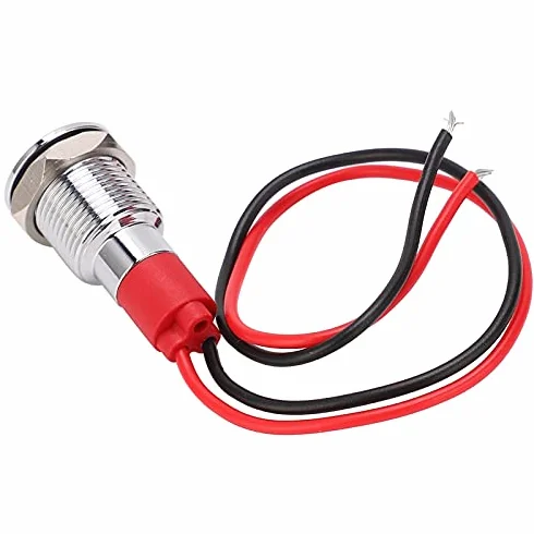 Metalowa Lampka Kontrolna LED Wodoodporna Lampka Sygnalizacyjna Wskaźnik Zasilania LED Lampka Ostrzegawcza 10mm(220V)