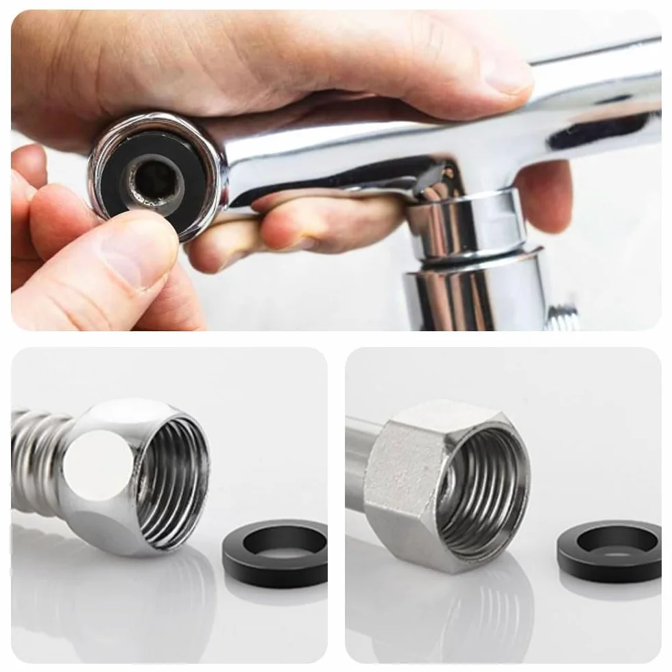 30 sztuk podkładek do węża prysznicowego, gumowe podkładki do węża prysznicowego 1/2" (1/2"), pierścień uszczelniający do głowicy prysznicowej i przyłącza kranu