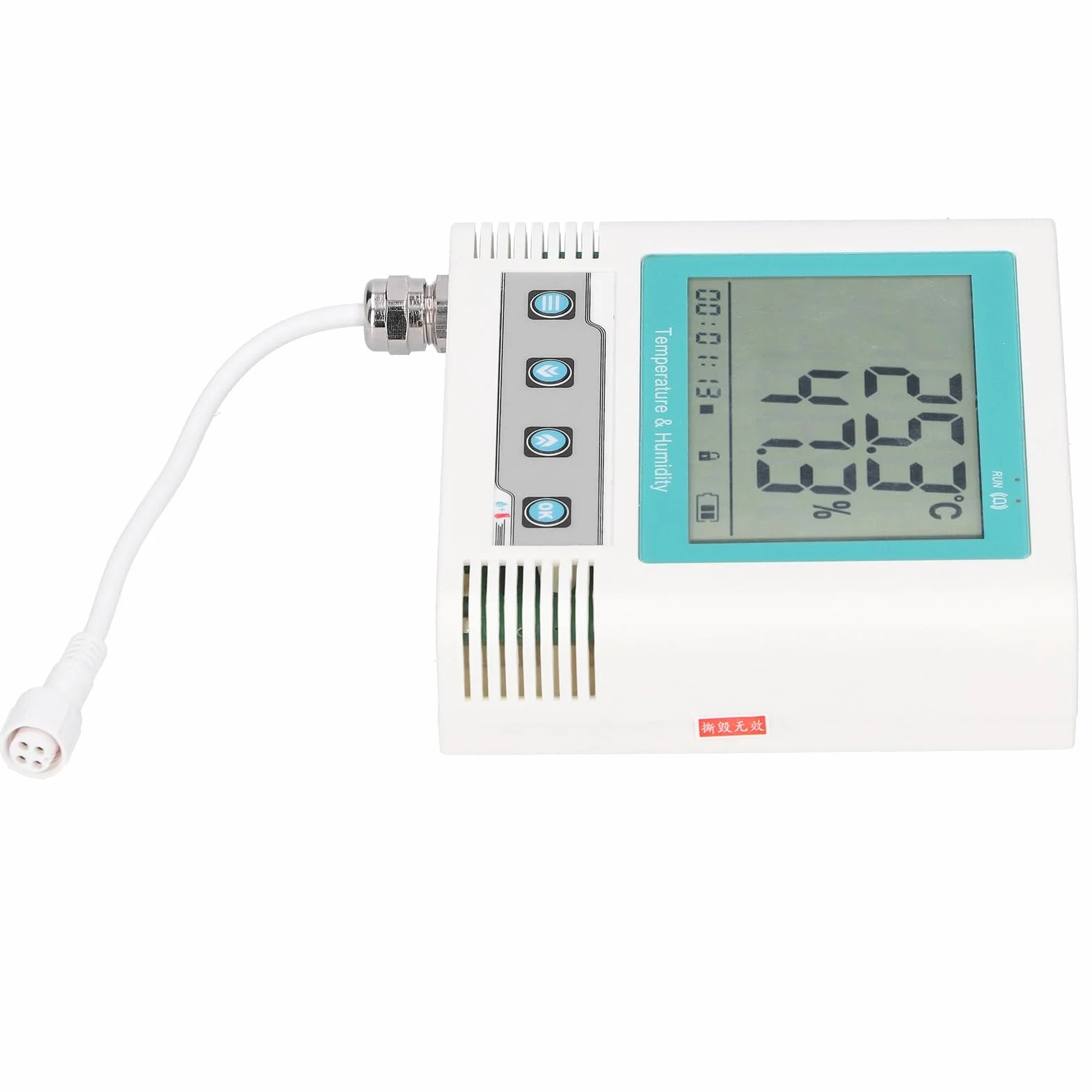 Rejestrator Wilgotności Temperatury USB, Rejestrator Danych i wilgotność LCD Wyświetl Rejestrator USB DC 5V Wysoka dokładność Brzęczyk Czujnika, Rejestrator Danych (Zestaw danych 26 W.) (Dane grupy
