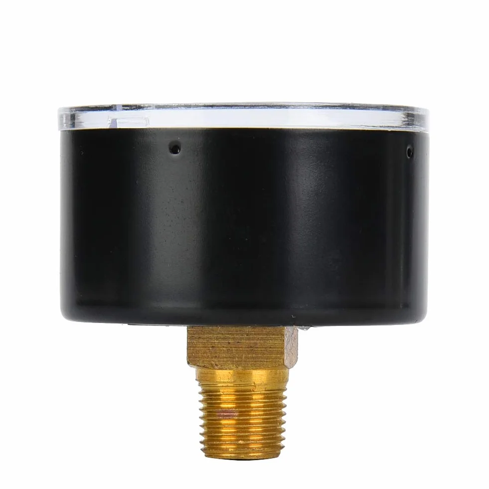 KIMISS manometr osiowy do wody olejowej 1/8 cala BSPT przyłącze tylne (0-60 psi, 0-4 barów)