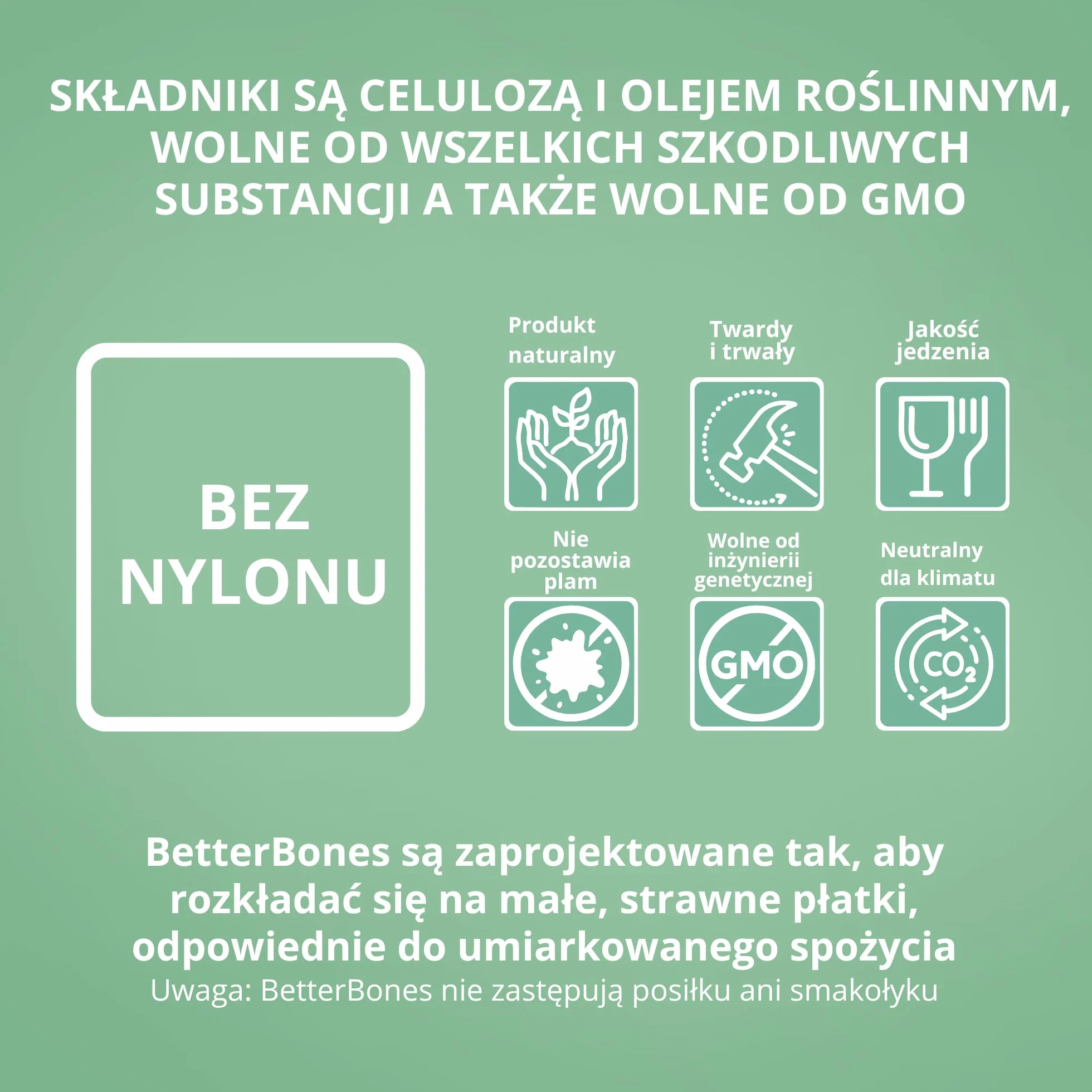BetterBone - Zabawka dla psa do żucia – Small Medium Classic – wegańska kość do żucia dla psa, bez nylonu i GMO na bazie celulozy, średnio twarda, neutralny smak, nie odpryskuje i hipoalergiczna