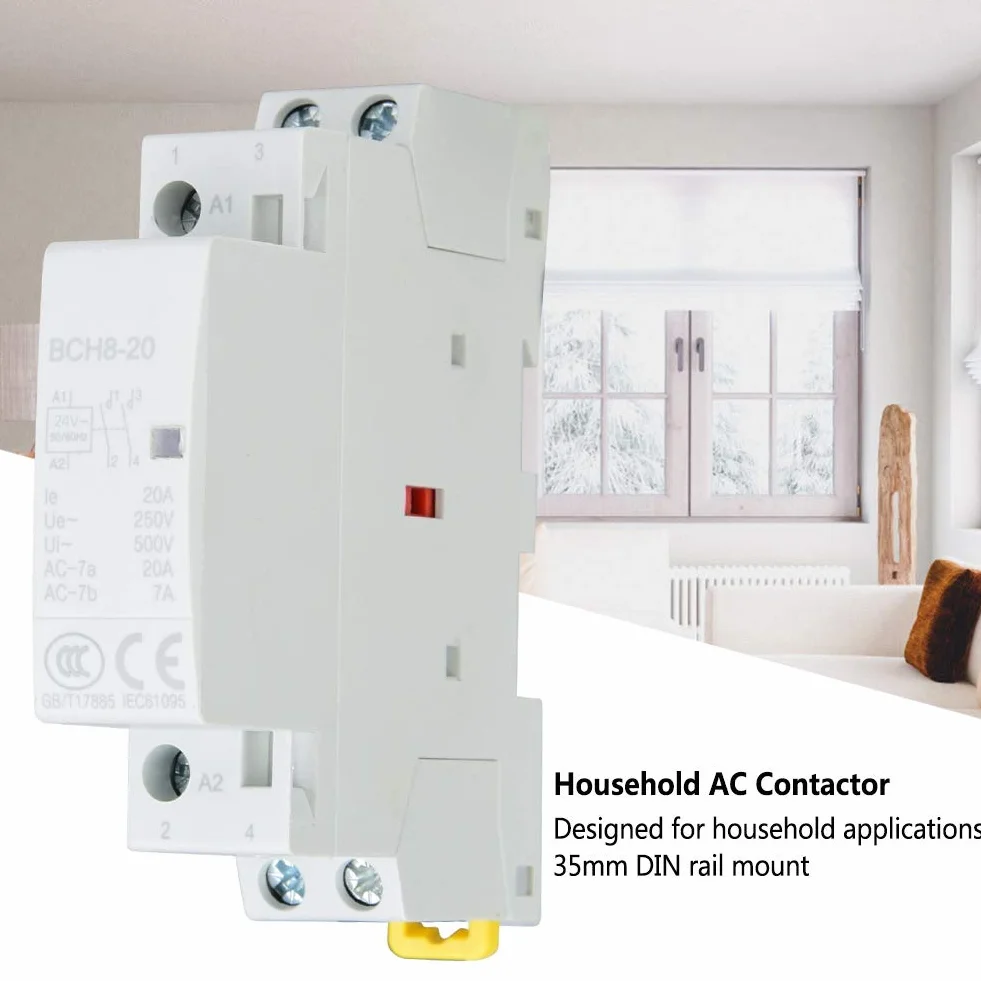 Stycznik AC 20 A 2P 1S+1Ö 35 mm DIN montaż szynowy 220 V/230 V 50/60 Hz