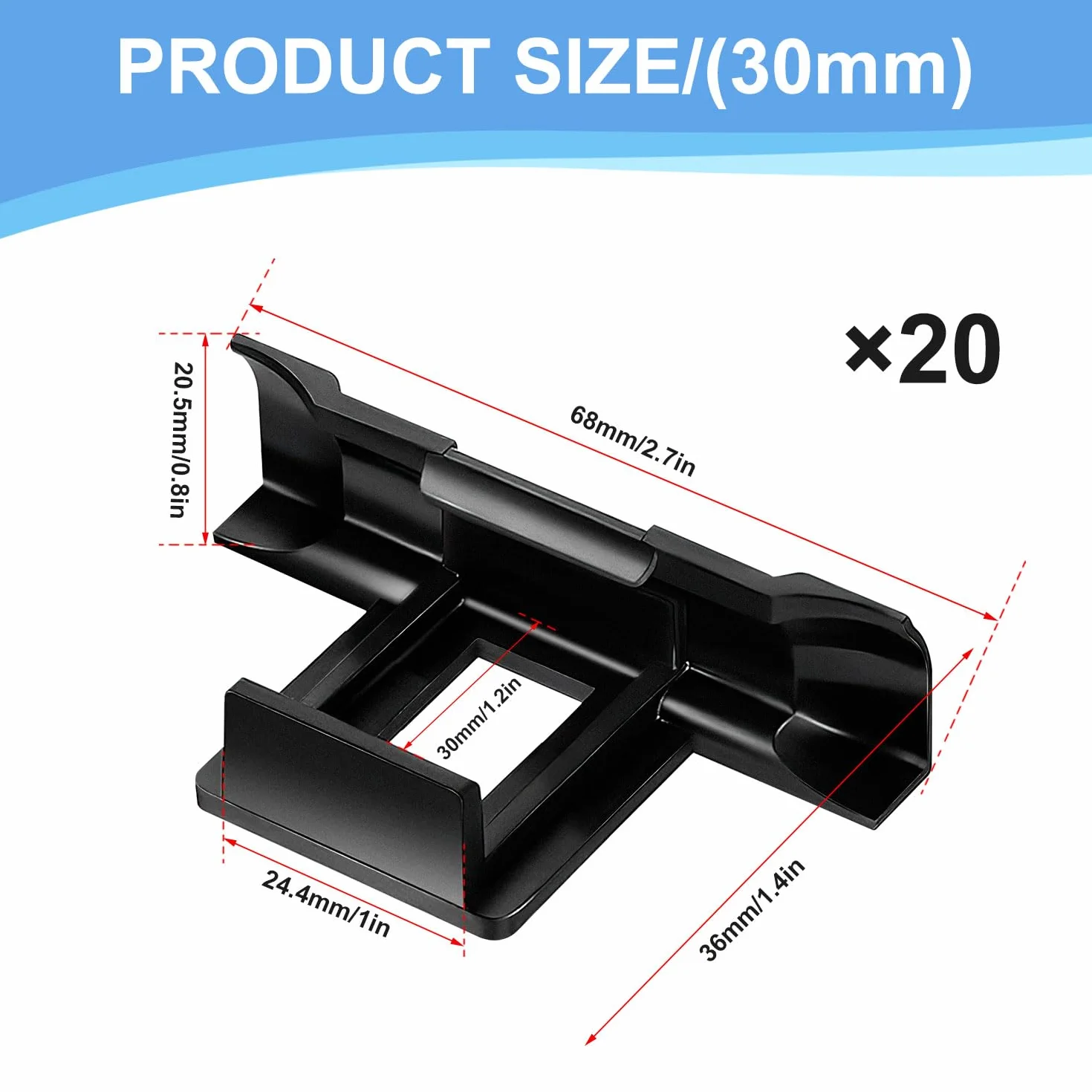 Klips do usuwania osadu do paneli słonecznych 30 mm 20 szt.