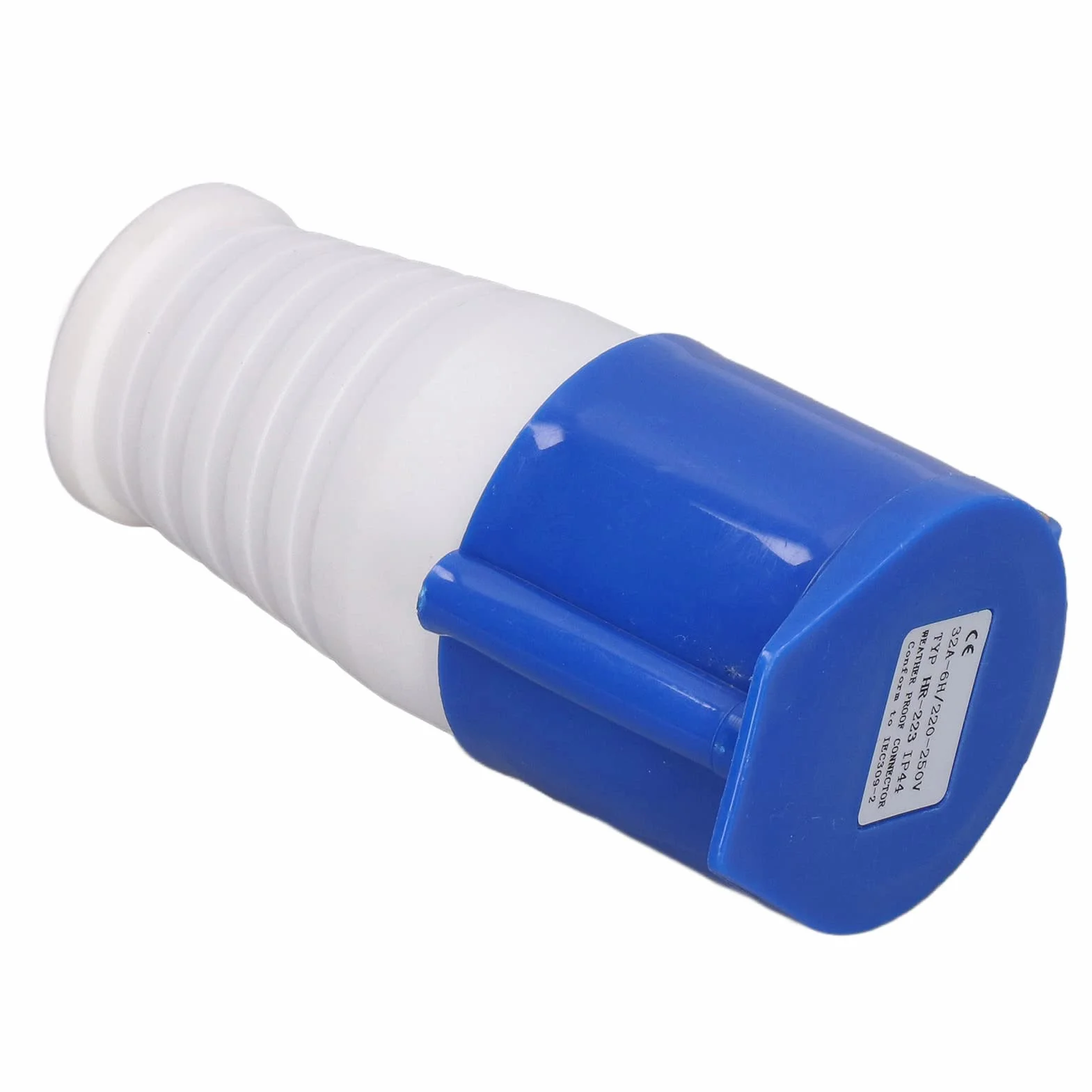 Gniazdo Przemysłowe CEE Typ 3 32A IP44 Złącze Zasilania 220-250V Kolor Niebieski HR-223 Industrialne Gniazdo CEE