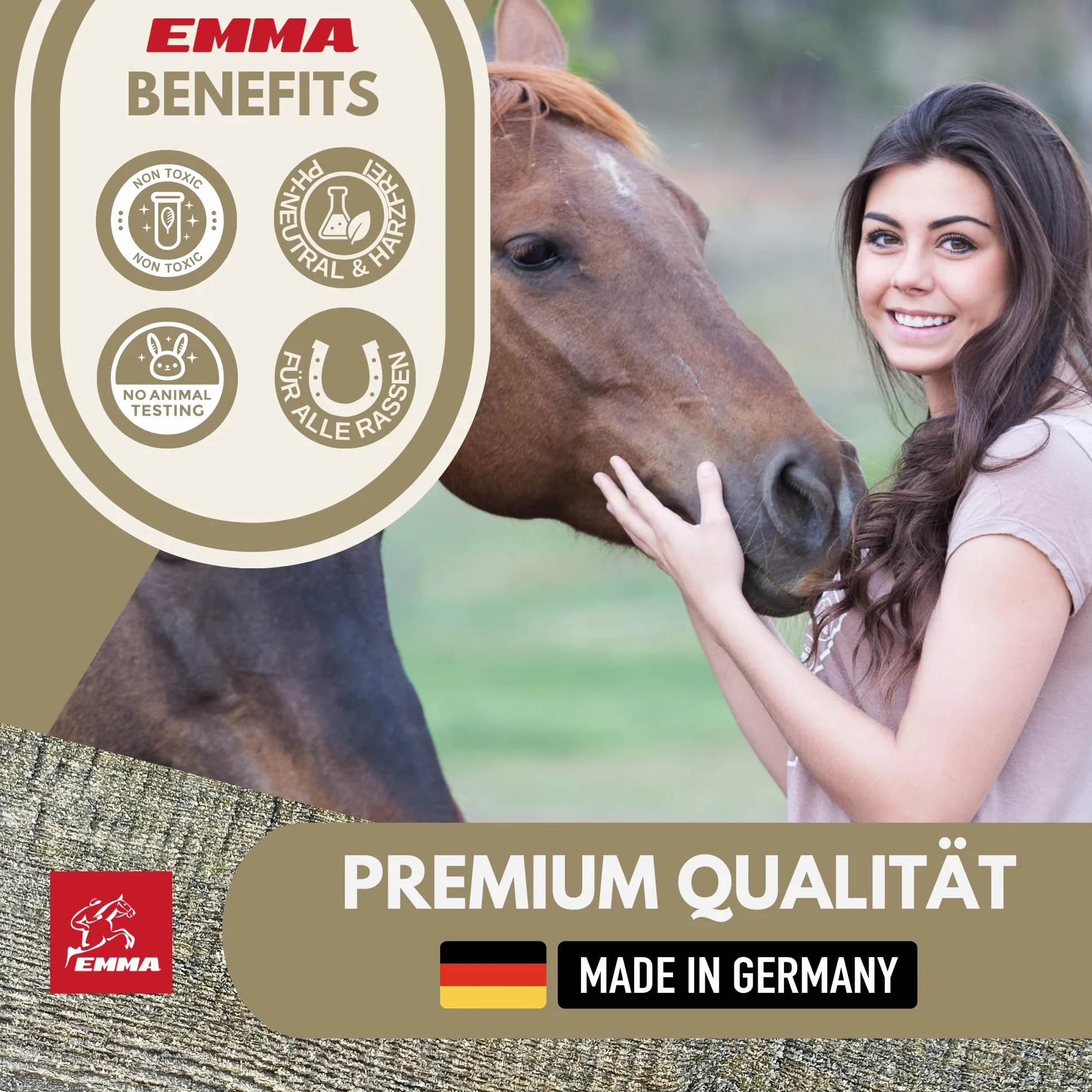 EMMA Amino Pferd Liquid 1L Aminokwasy w płynie z L-karnityną, witaminą B Komplex, suplement diety dla budowy mięśni, regeneracji, zwiększenia wydajności i budowy mięśni - alternatywa dla proszku