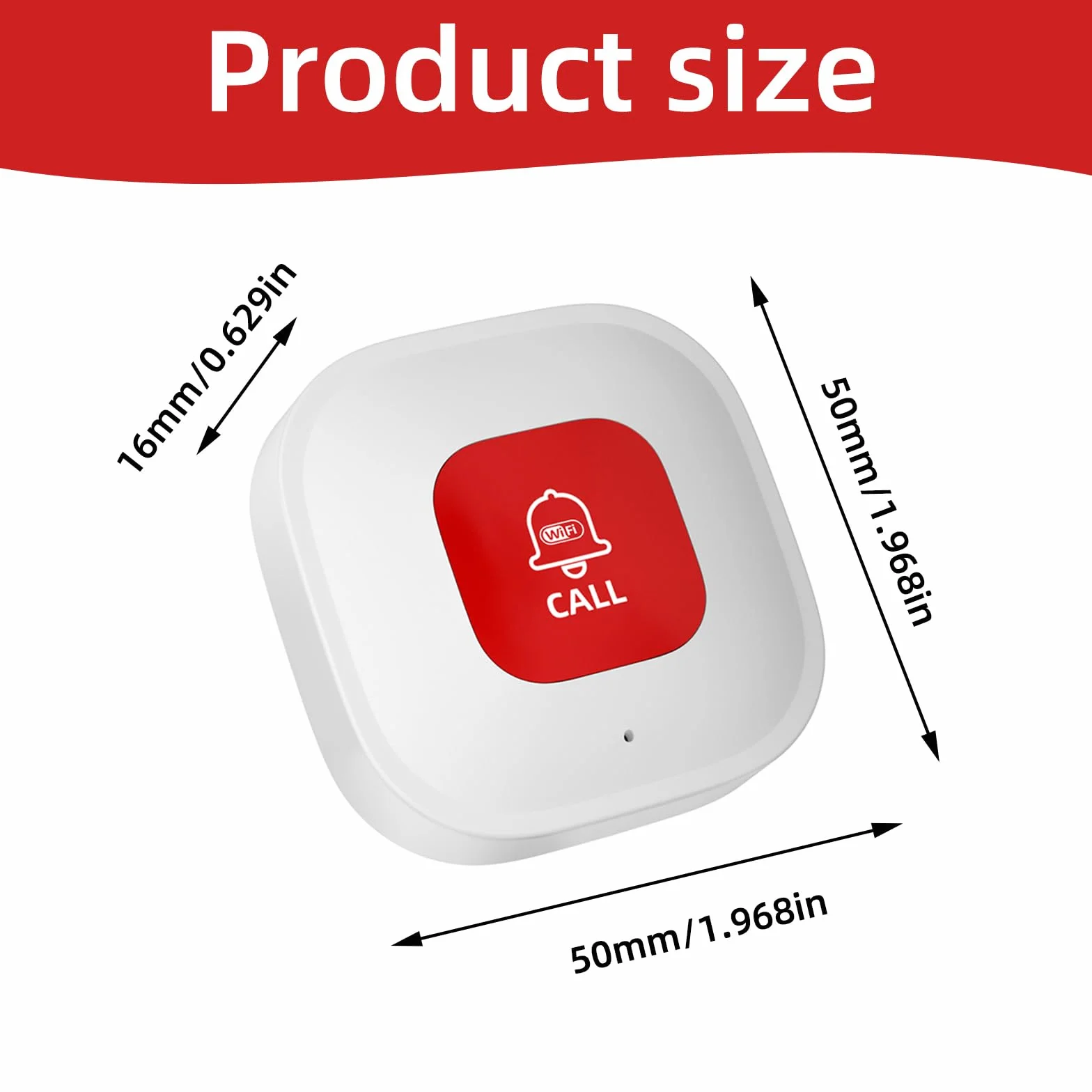Inteligentny przycisk alarmowy WiFi dla seniorów, osobisty przycisk alarmowy SOS dla starszych pacjentów, dzieci, Wi-Fi SOS połączenia alarmowe na telefon komórkowy, połączenie alarmowe do domu, Tuya