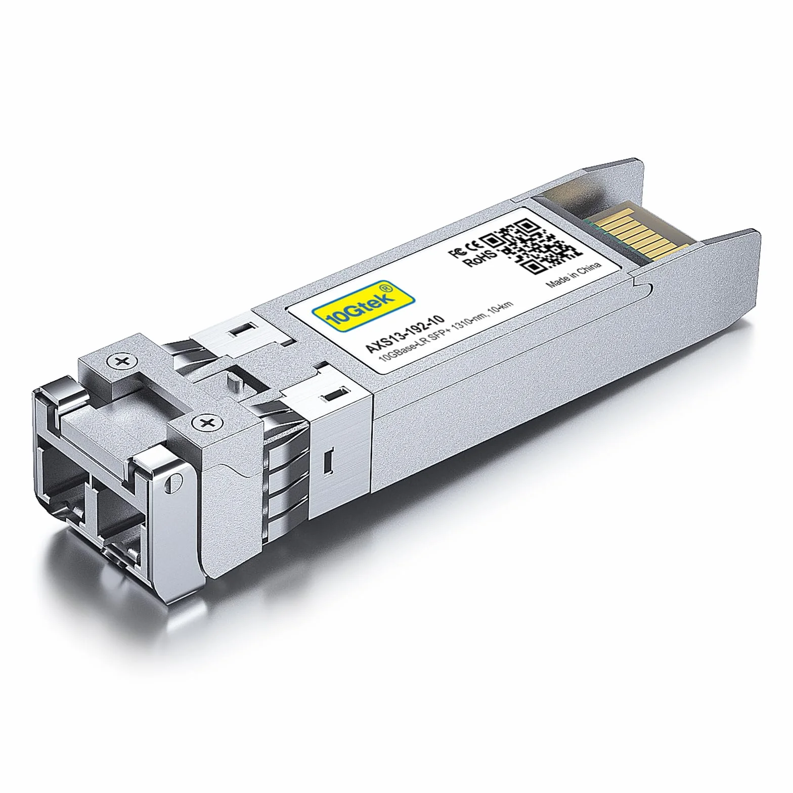 Intel E10GSFPLR Compatible SFP+ LR Singlemode Transceiver, 10GBase-LR SFP+ Module, Dual LC Connector, 1310nm, 10km