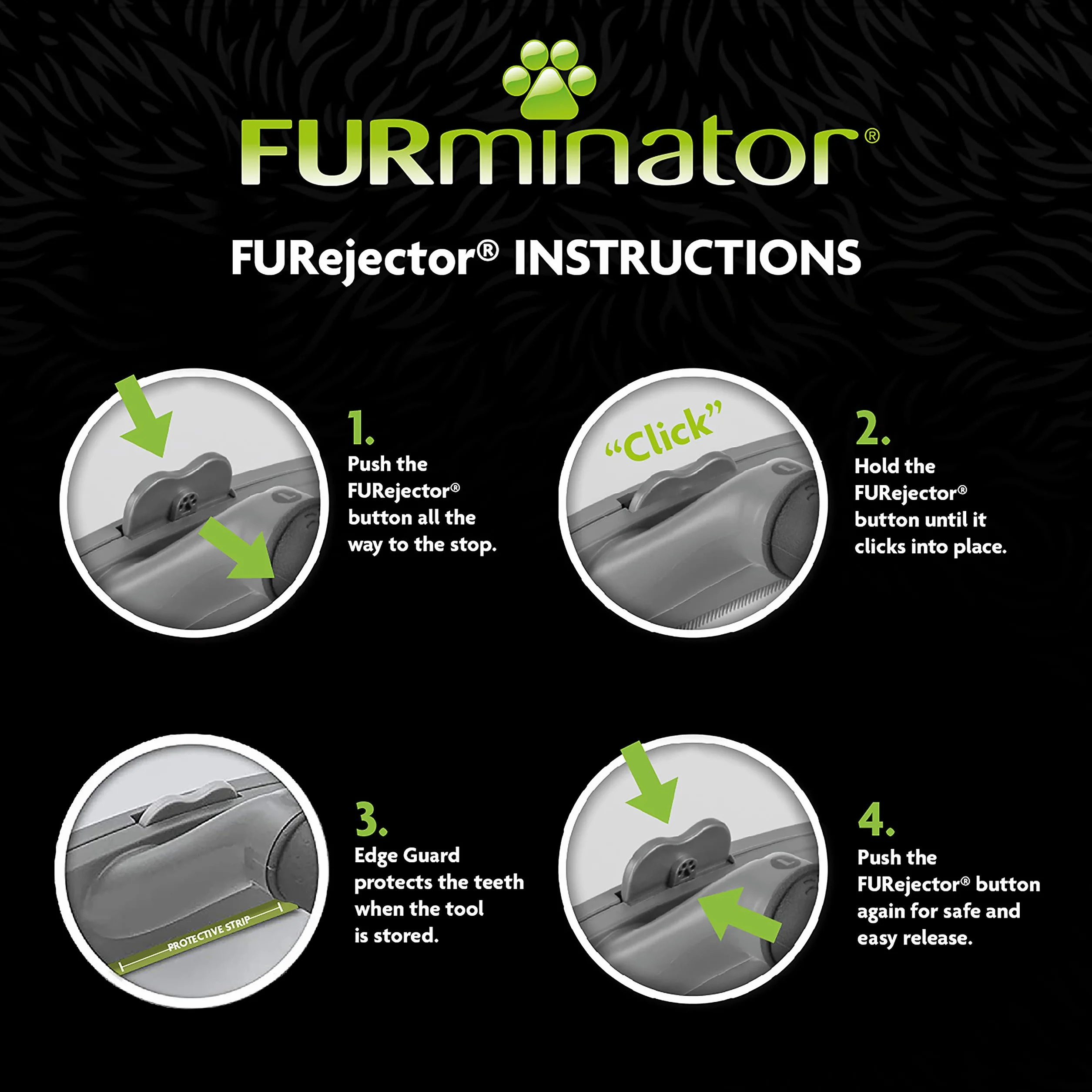 Furminator T691656 Zgrzebło do Pielęgnacji Sierści Dużych Psów, L, Czarny/Niebieski