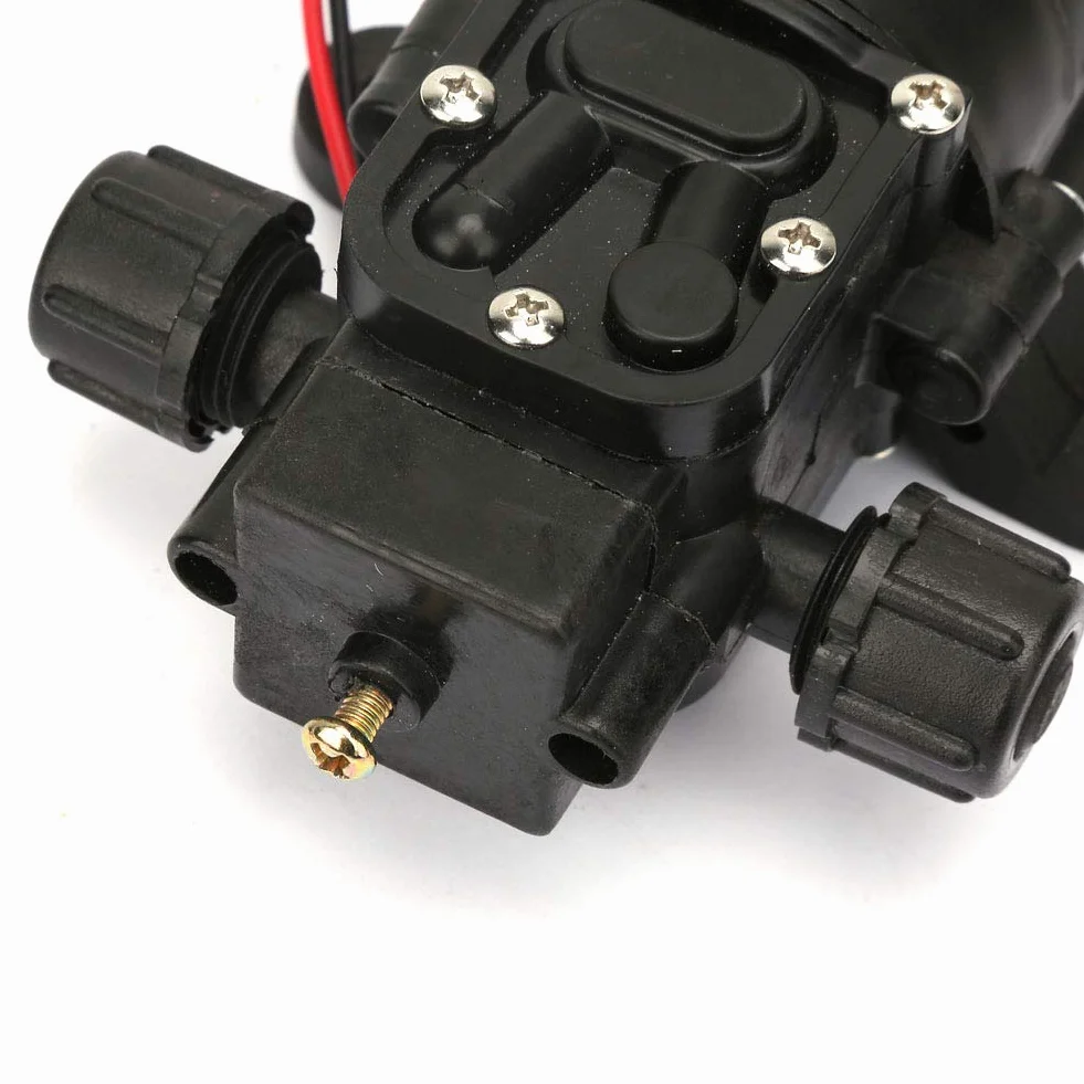 Pompa Wysokociśnieniowa Elektryczna Pompa Wysokociśnieniowa Czarne Tworzywo Sztuczne Dc 12V 70W 6L Min Samozasysająca Wysokociśnieniowa Pompa Membranowa Dwustronna Pompa Wodna z