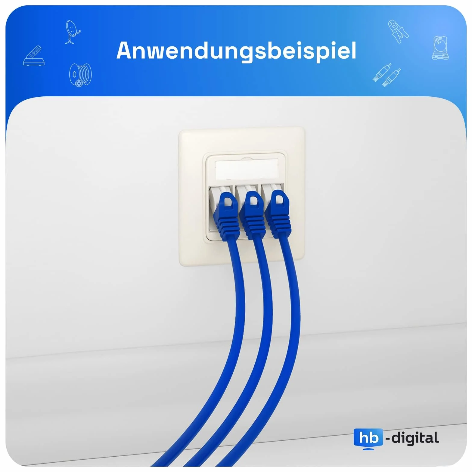 3-portowe gniazdo sieciowe CAT 7 podtynkowe RAL9010 + 3x Keystone RJ45 LAN Ethernet STP 10 Gbit/s czysta biel