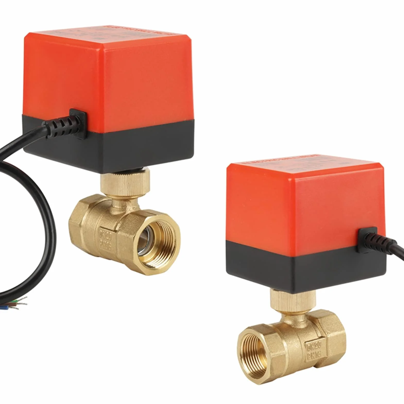Zawór Kulowy z Napędem DC 12V G3/4 "DN20 Mosiężny 2-drogowy Zawór Kulowy Elektryczny Zawór Kulowy z Napędem do Kontroli Przepływu