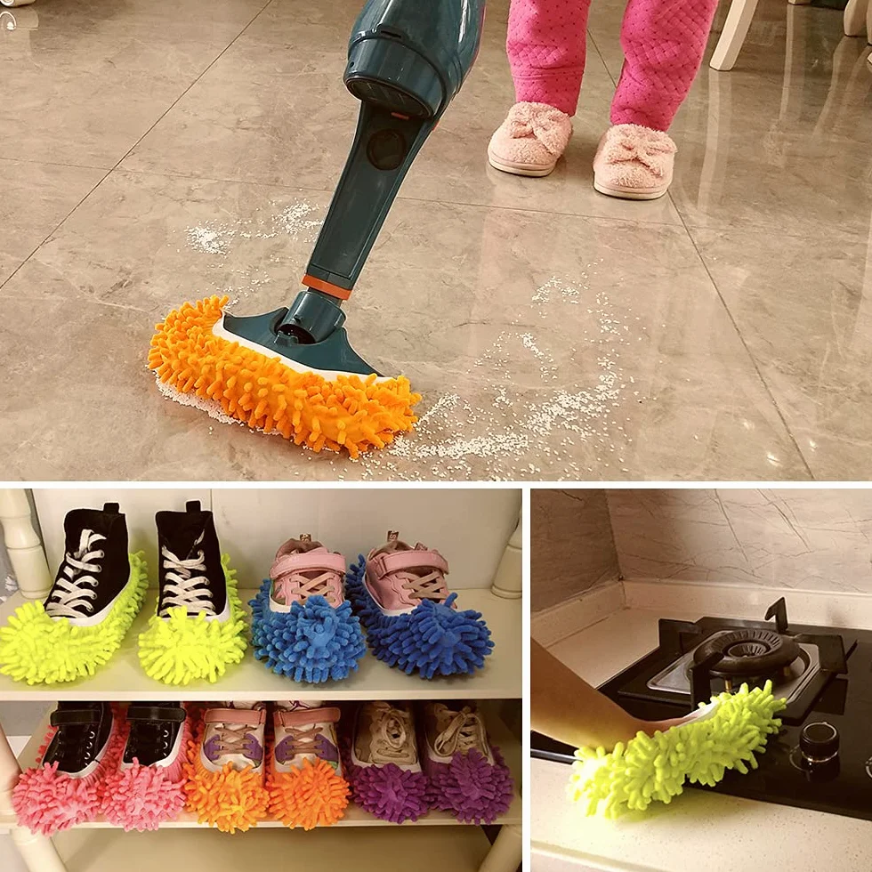 Mop kapcie pokrowiec na buty z mikrofibry do czyszczenia podłogi 5 par