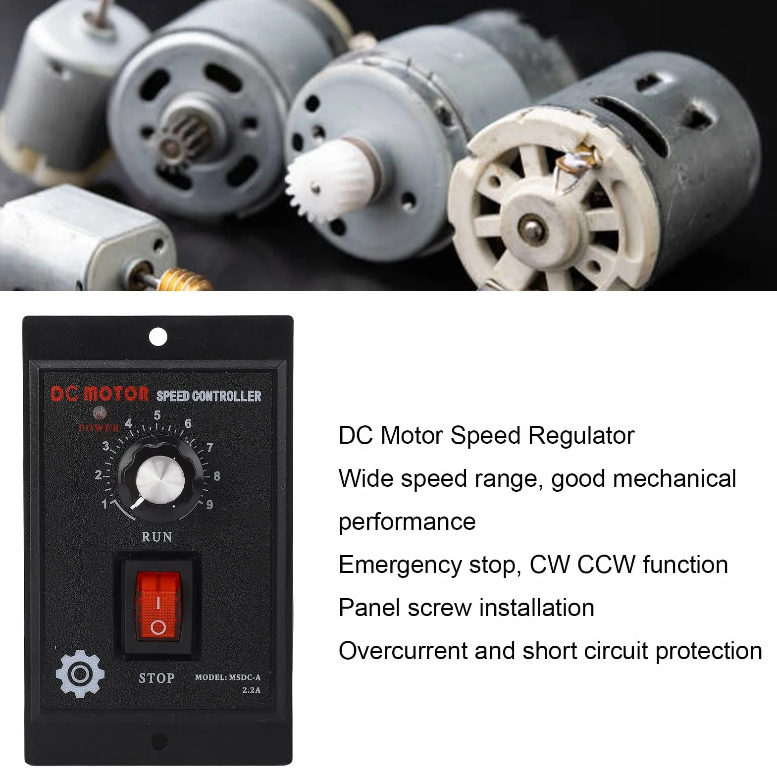 Regulator Prędkości Silnika 220V AC na 180V DC 500W PWM Sterowanie Obrotów Przód Tył