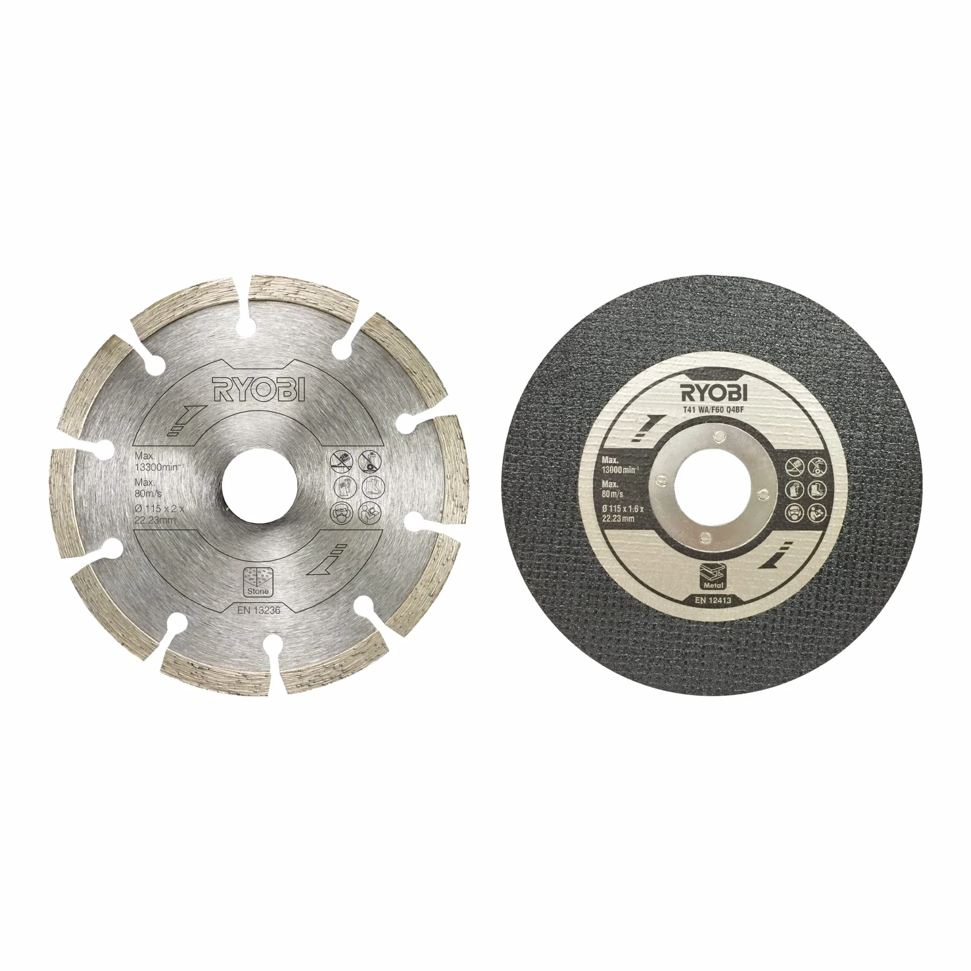 Ryobi Zestaw Tarcz do Szlifierki Kątowej, RAK6AGD115, 115 mm, 6 Sztuk