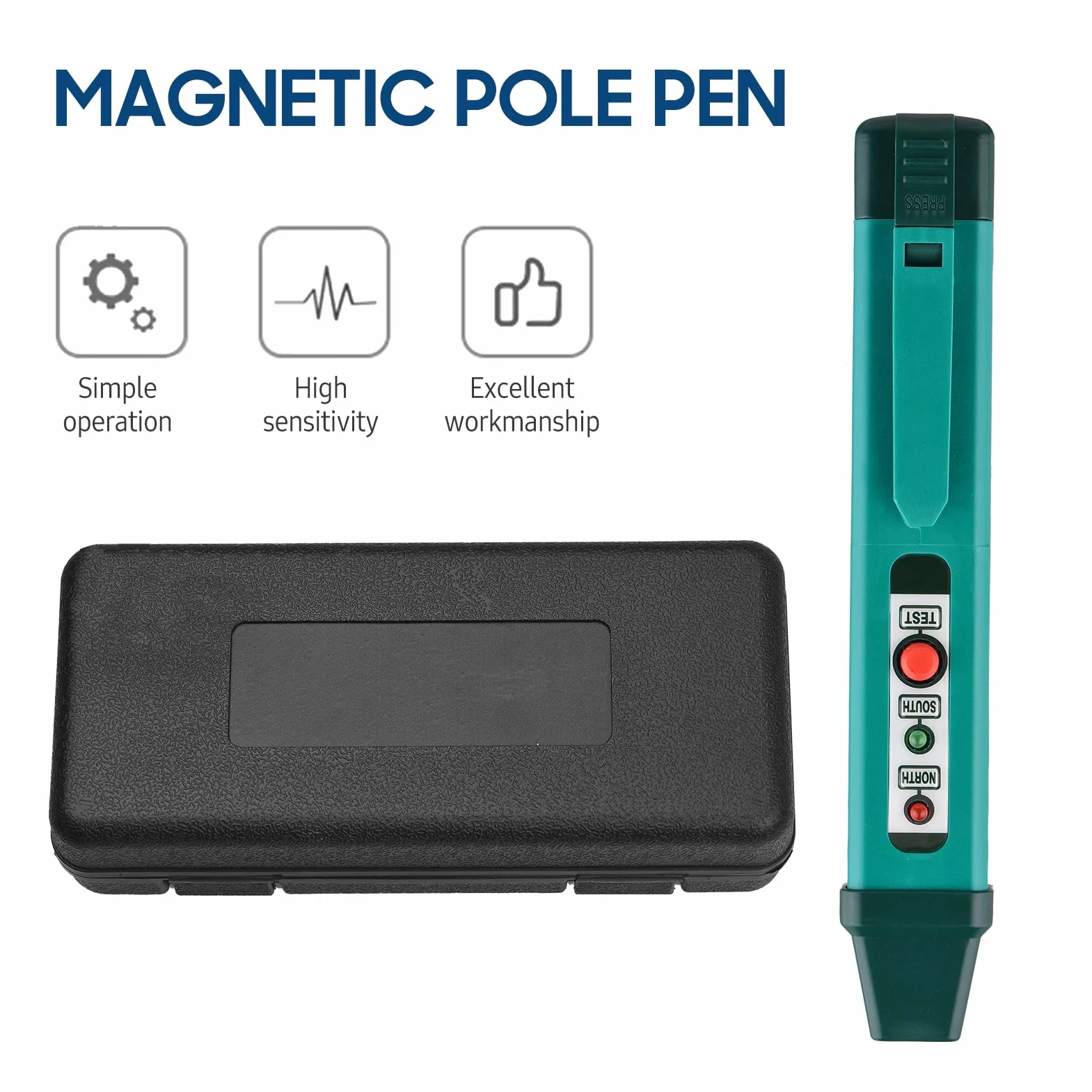 Tester polaryzacji, mini przenośny wykrywacz pola magnetycznego, narzędzie do magnesu piórkowego, narzędzia do testowania magnetycznego, używane do kontroli polaryzacji magnesów, testowania cewki