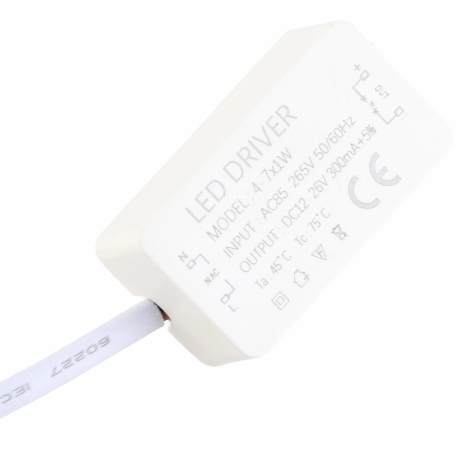Sterownik LED Zasilacz Prądu Stałego Wodoodporny AC85-265V DC12-26V 4-7X1W