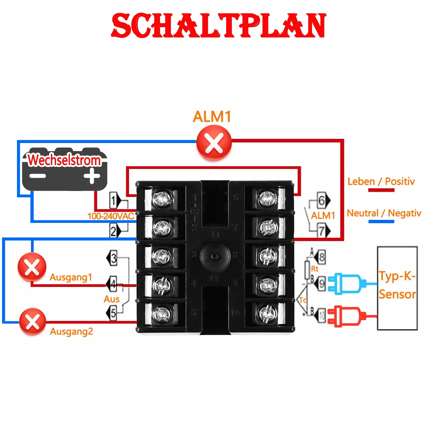 Zestaw cyfrowy regulator temperatury REX-C100 LED PID, termostat z termoparą typu K, przekaźnik wejściowy czujnika, wyjście SSR (0-400 ℃)